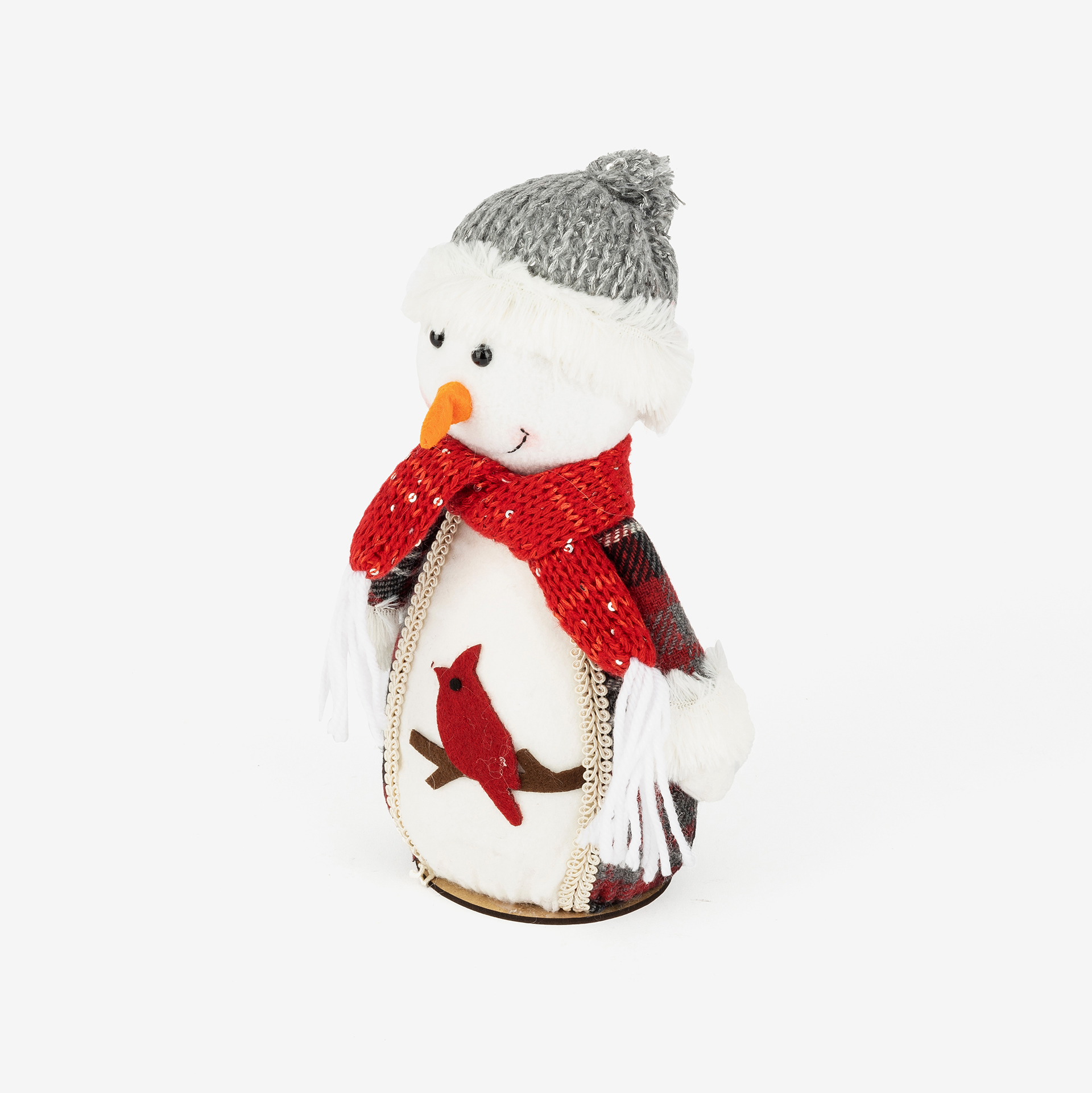 Figura decorativa Mu&ntilde;eco de nieve 24cm