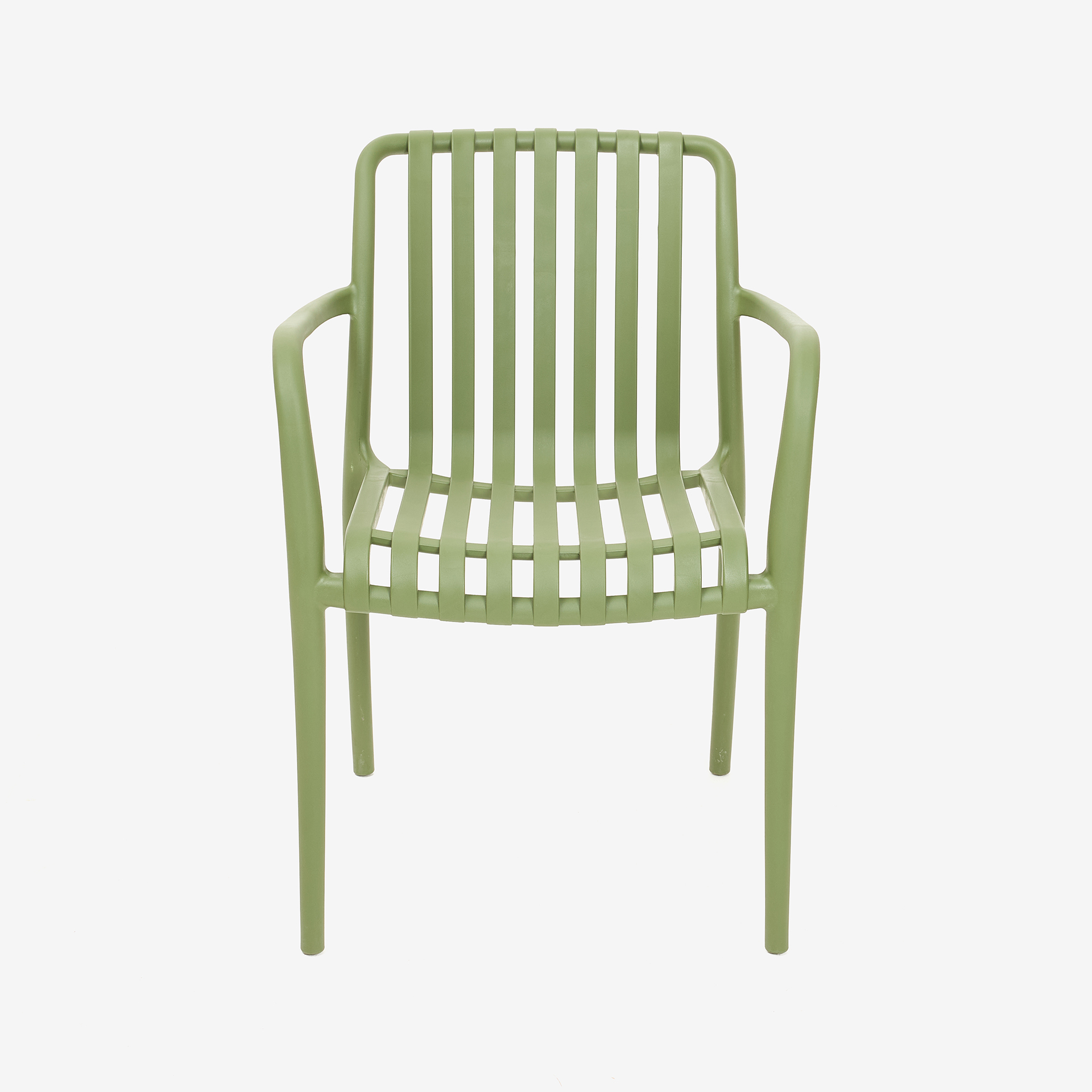 Silla de jard&iacute;n apilable de polipropileno verde Happel 59x55x81cm