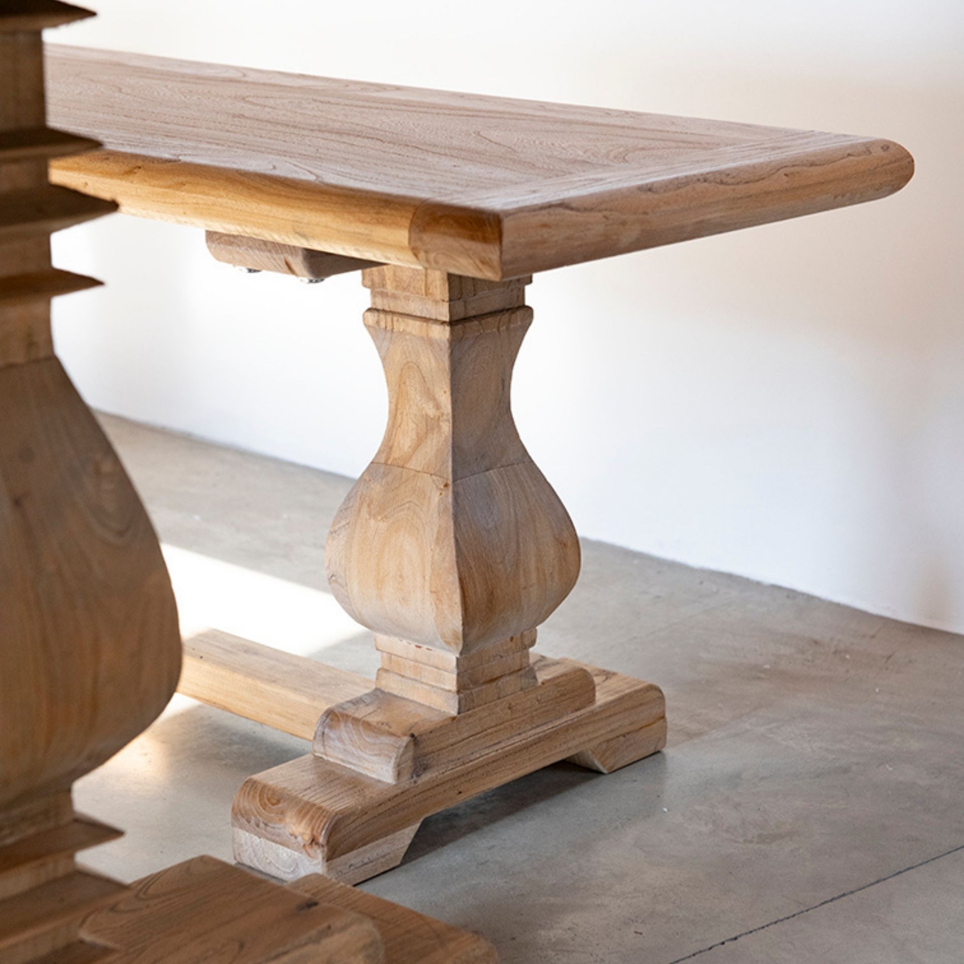 Banco de madera de olmo reciclada Toulouse 168x39x46cm