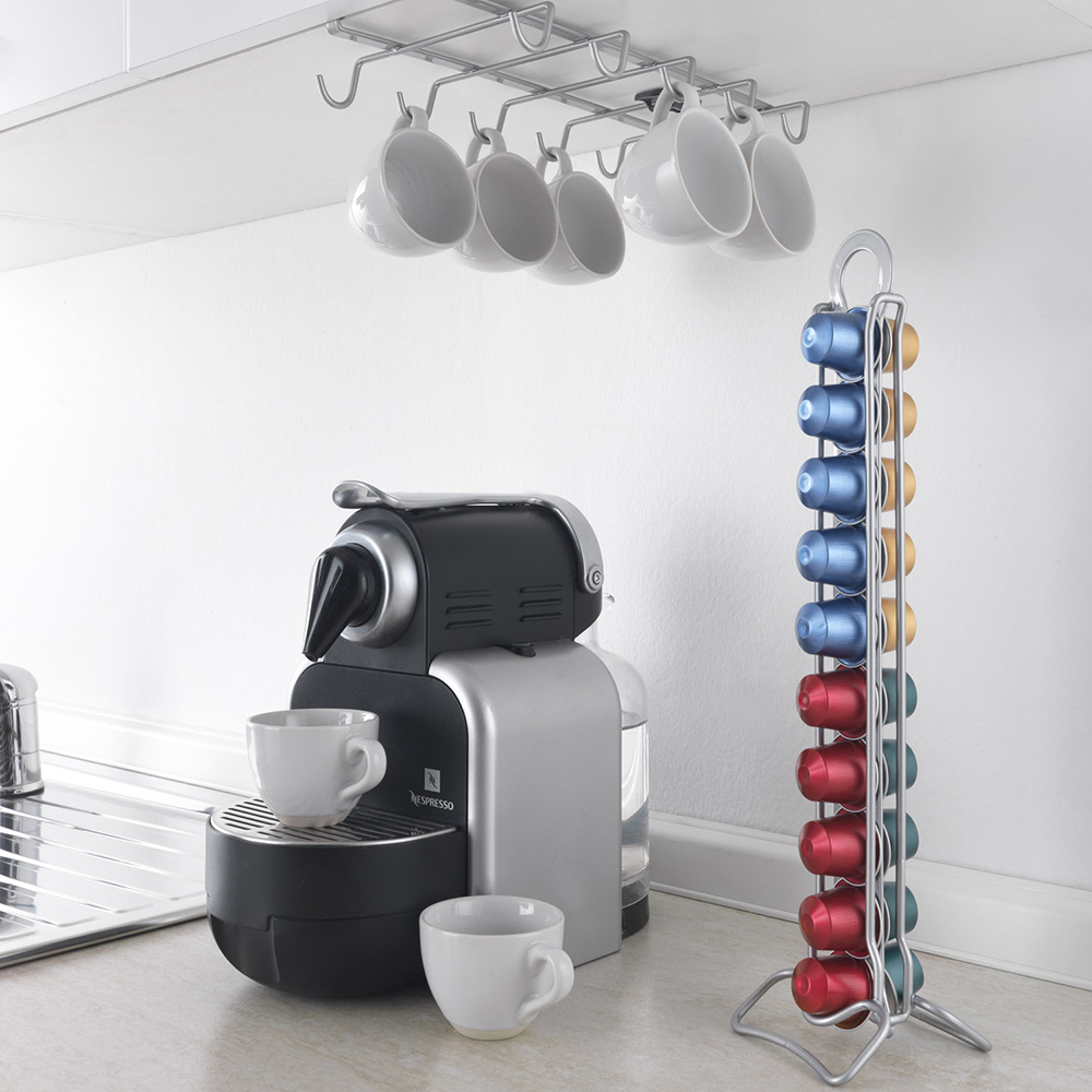 Colgador para 10 tazas acero inoxidable 14x28cm