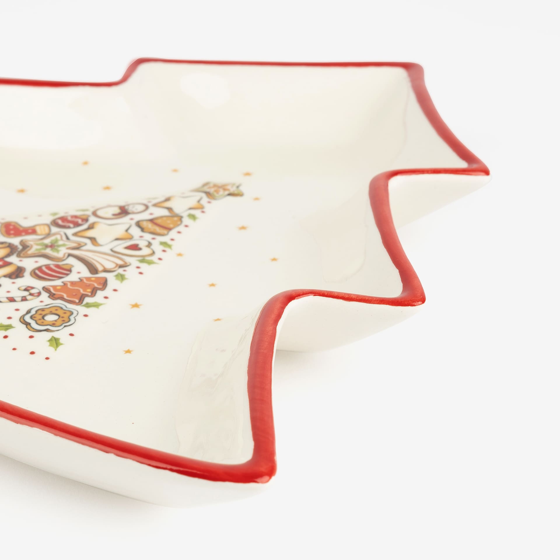 Plato de cer&aacute;mica &Aacute;rbol Navidad 28x23cm