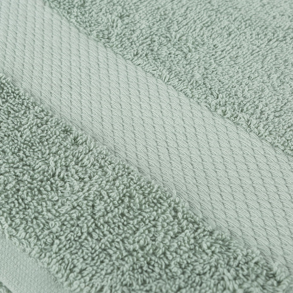 Toalla de lavabo de algodón verde agua Vic 50x100cm - 500 gr/m²