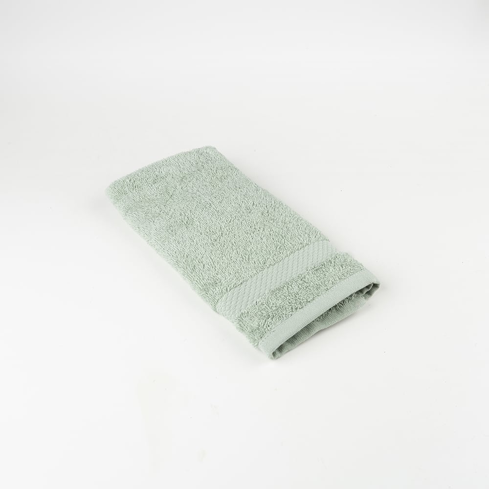 Toalla de tocador de algodón verde agua Vic 30x50cm - 500 gr/m²