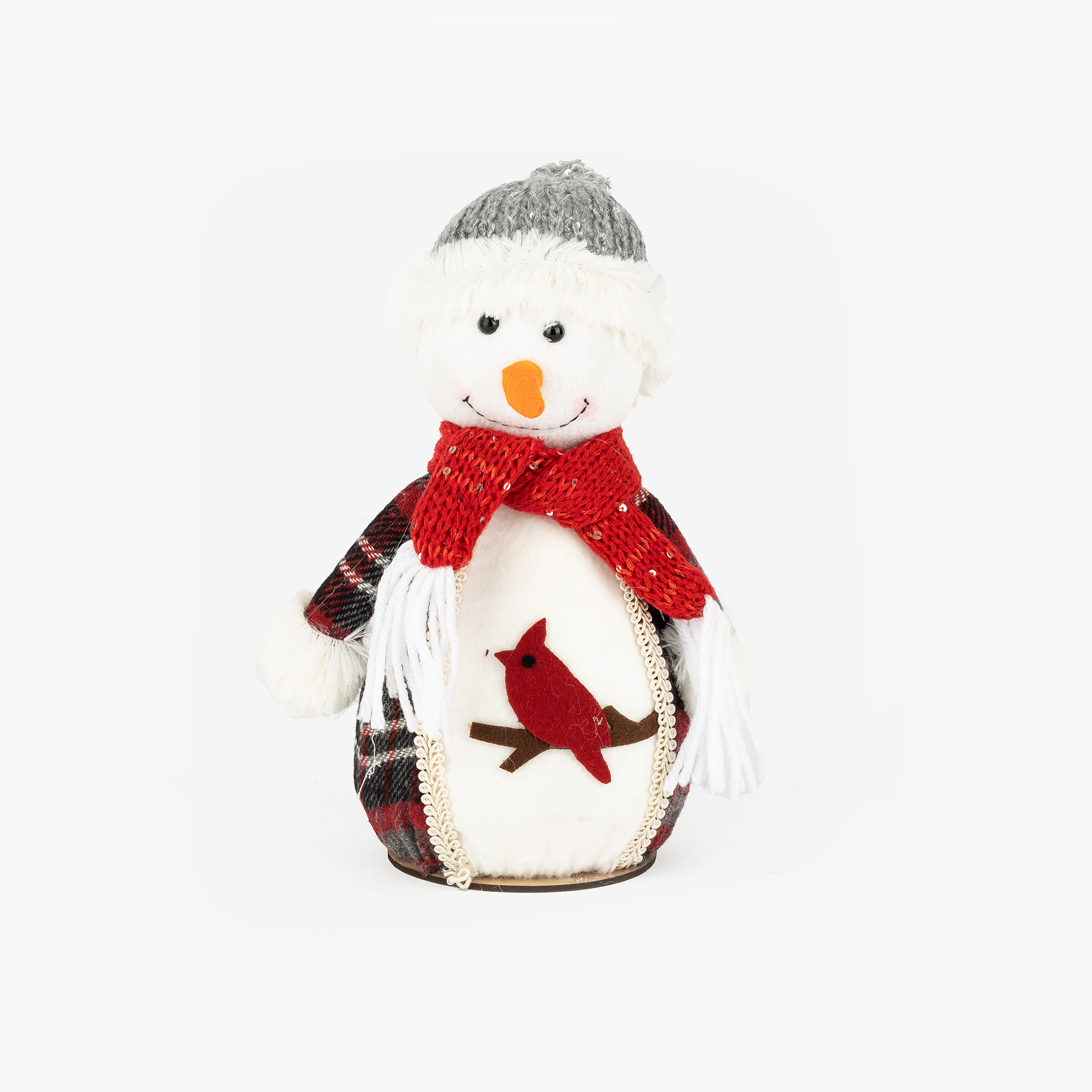 Figura decorativa Mu&ntilde;eco de nieve 24cm