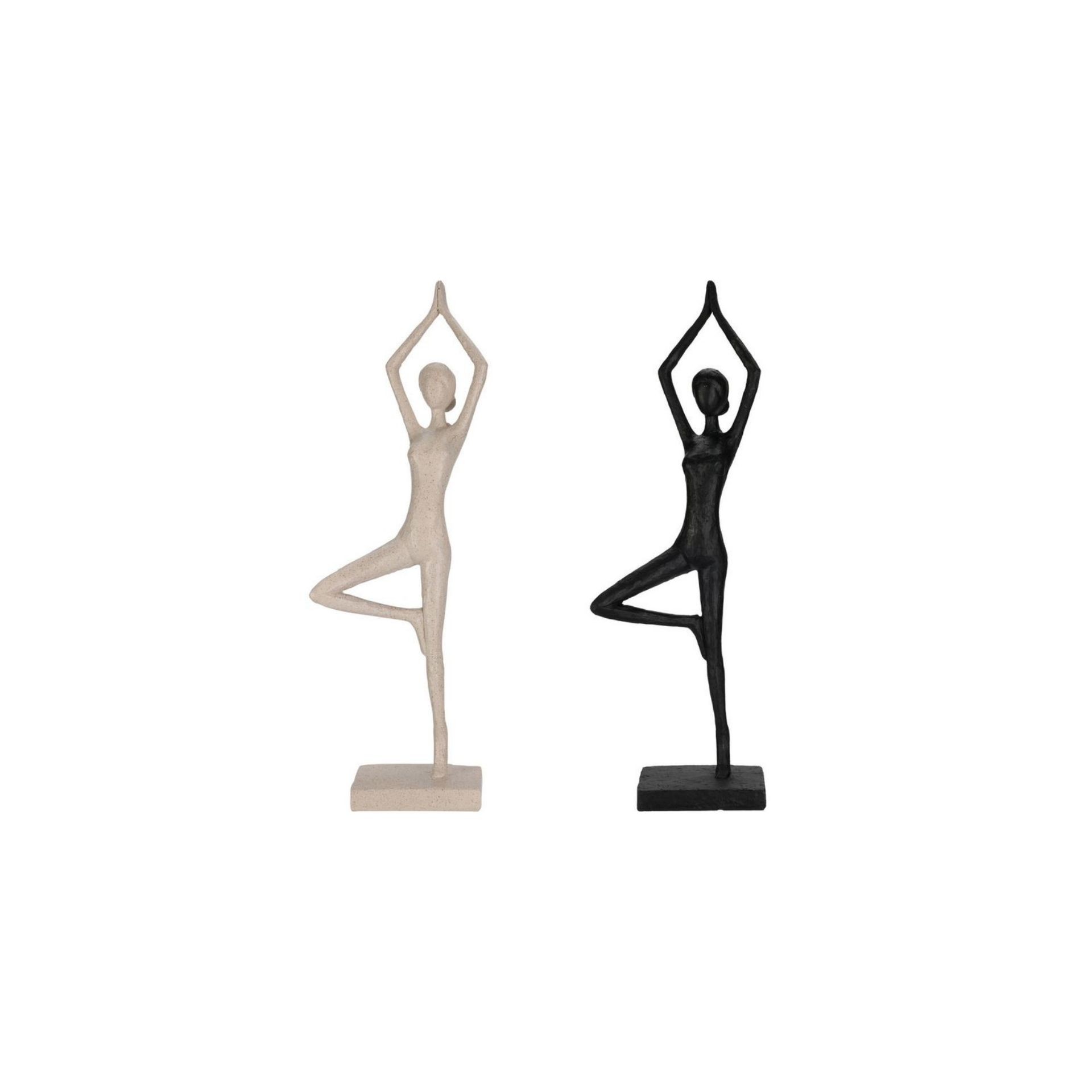 Figura decorativa Lady Yoga 12x40x7cm en varios colores