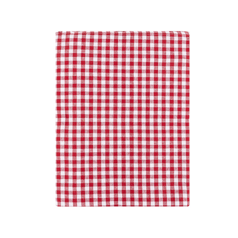 Mantel de algod&oacute;n vichy rojo 150x150cm