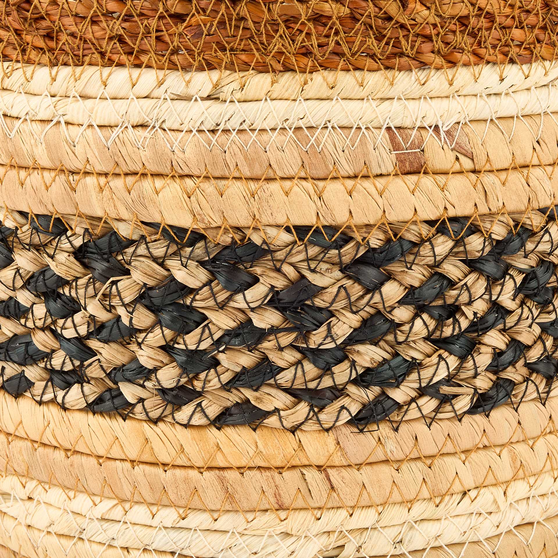 Cesta con asas de fibras naturales Evel Ø30x30cm