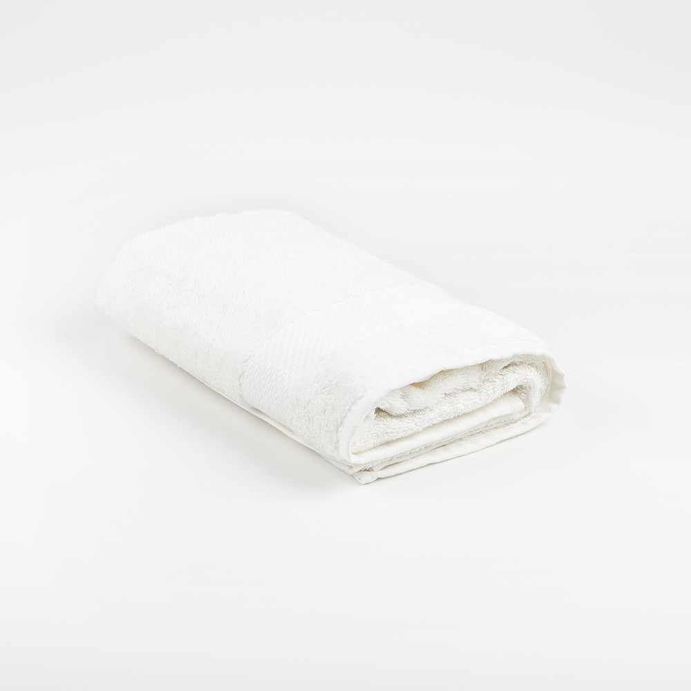 Toalla de lavabo de algodón blanco cálido Vic 50x100cm - 500 gr/m²