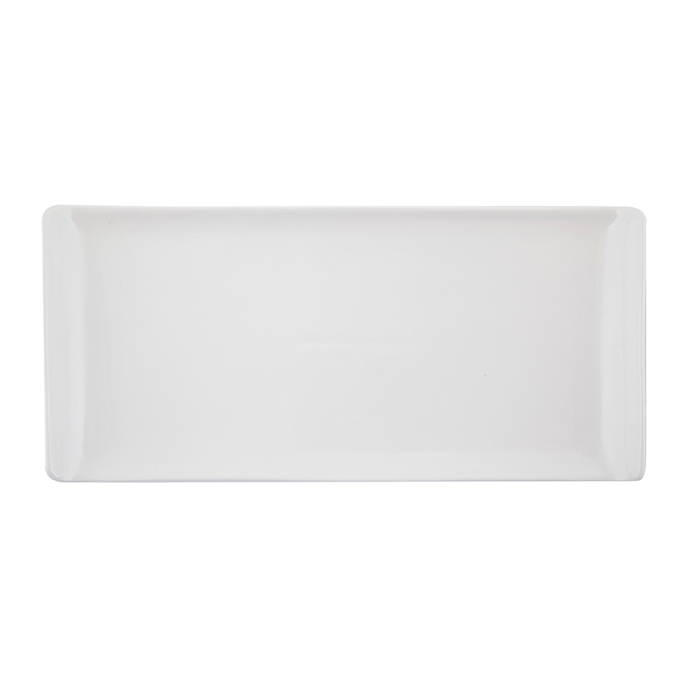 Bandeja para aperitivos rectangular de porcelana Chef 25x12cm