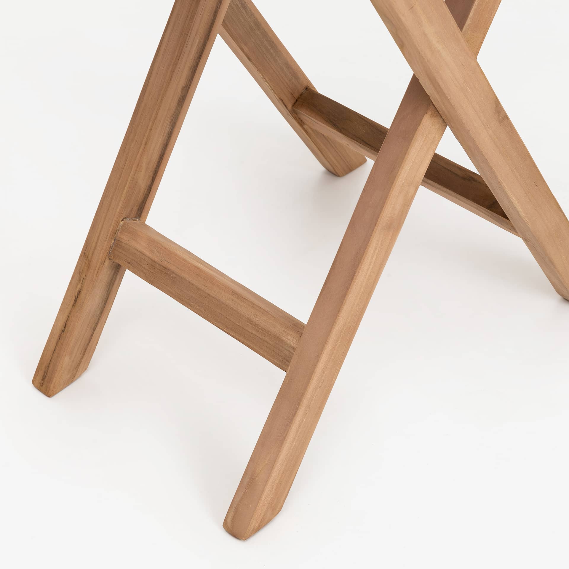 Mesa exterior plegable de madera de teca Azores Ø70x75cm