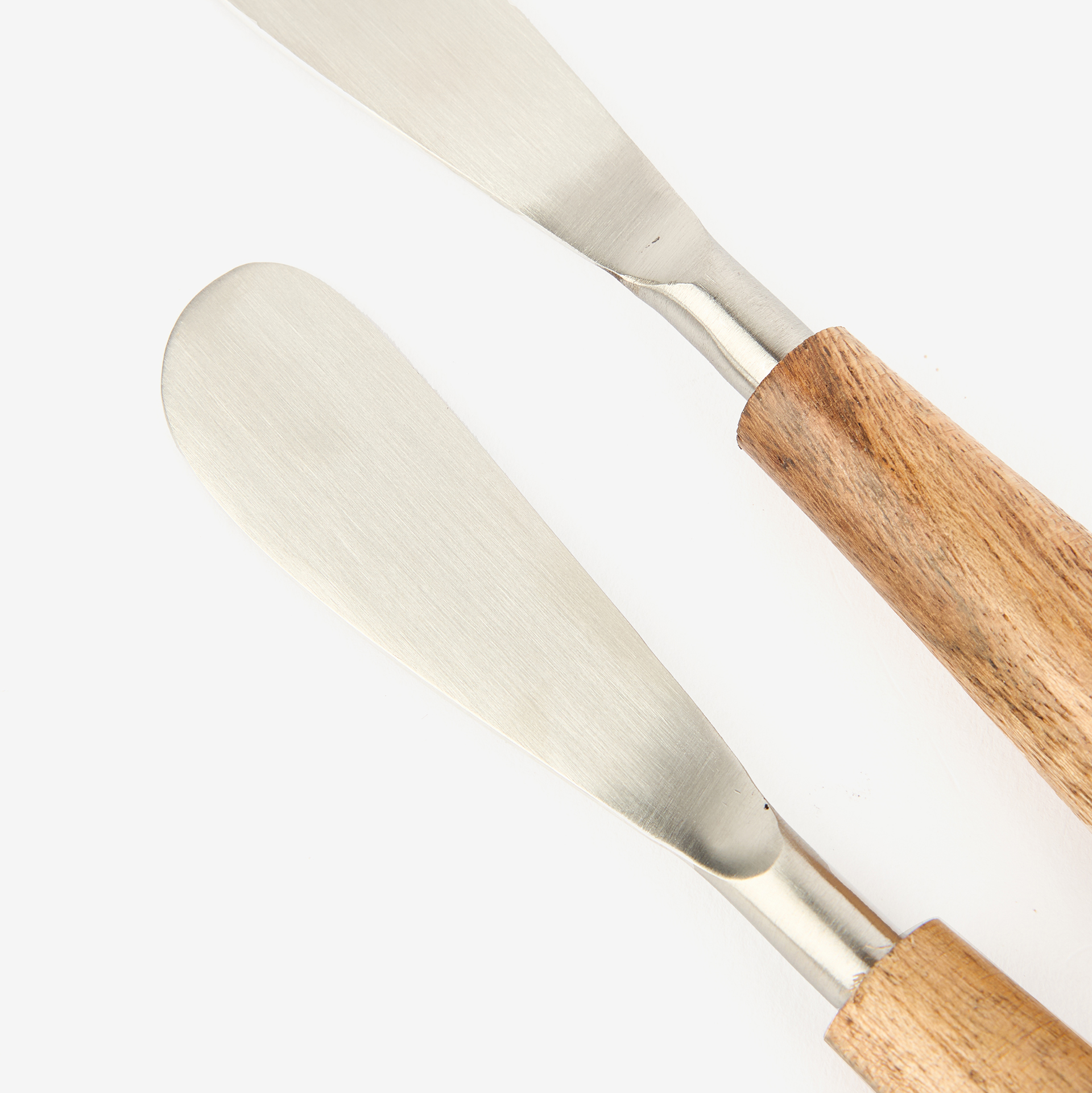 Set de 4 cuchillos para untar con mango de madera de acacia 16cm