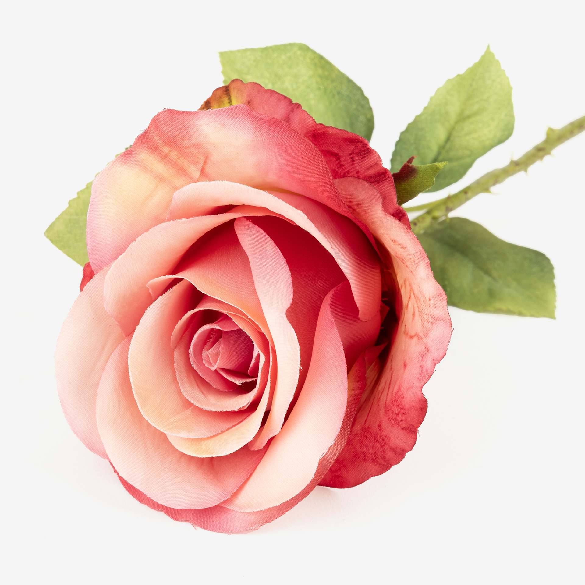 Flor artificial rosa rosado 55cm