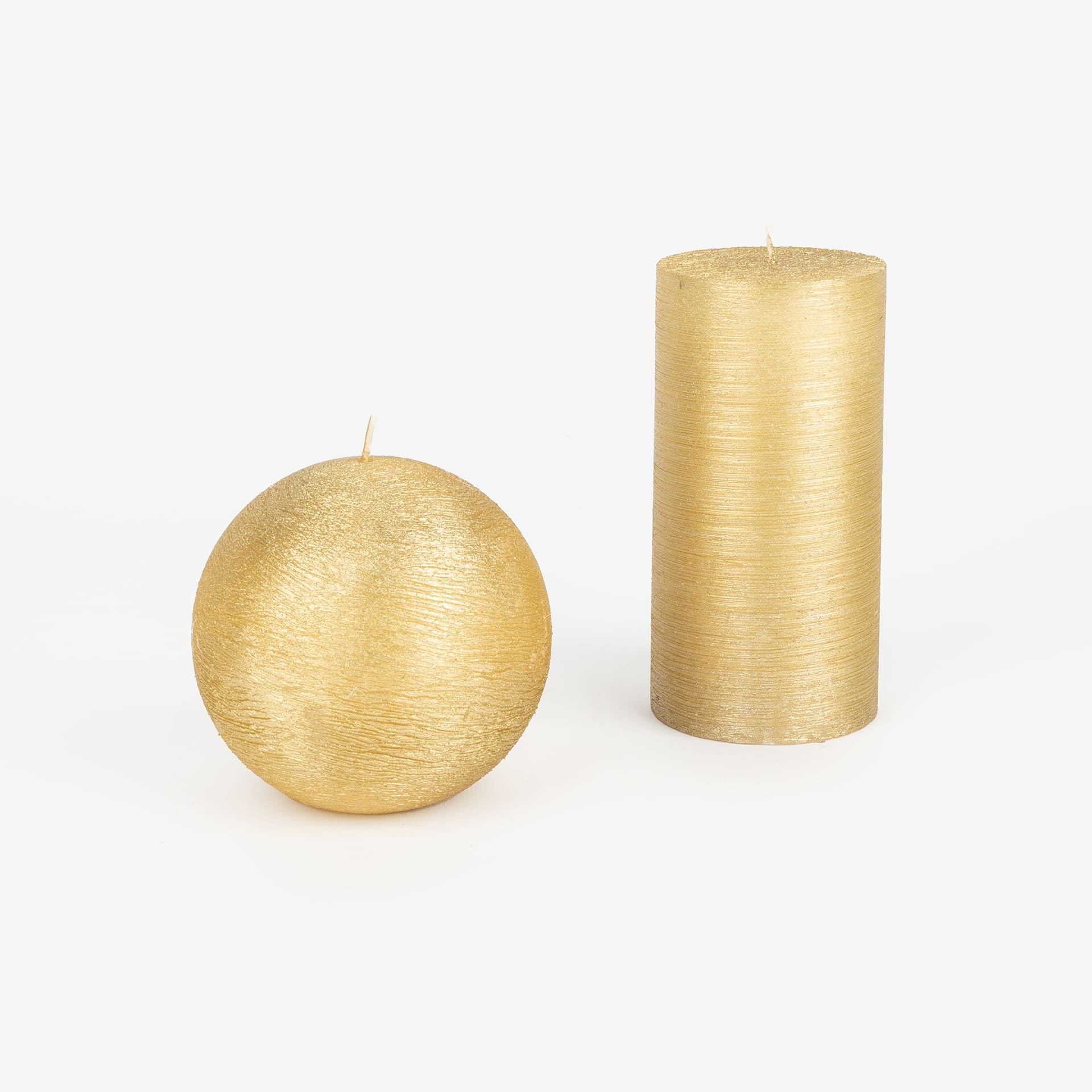 Vela decorativa esfera dorada &Oslash;10cm