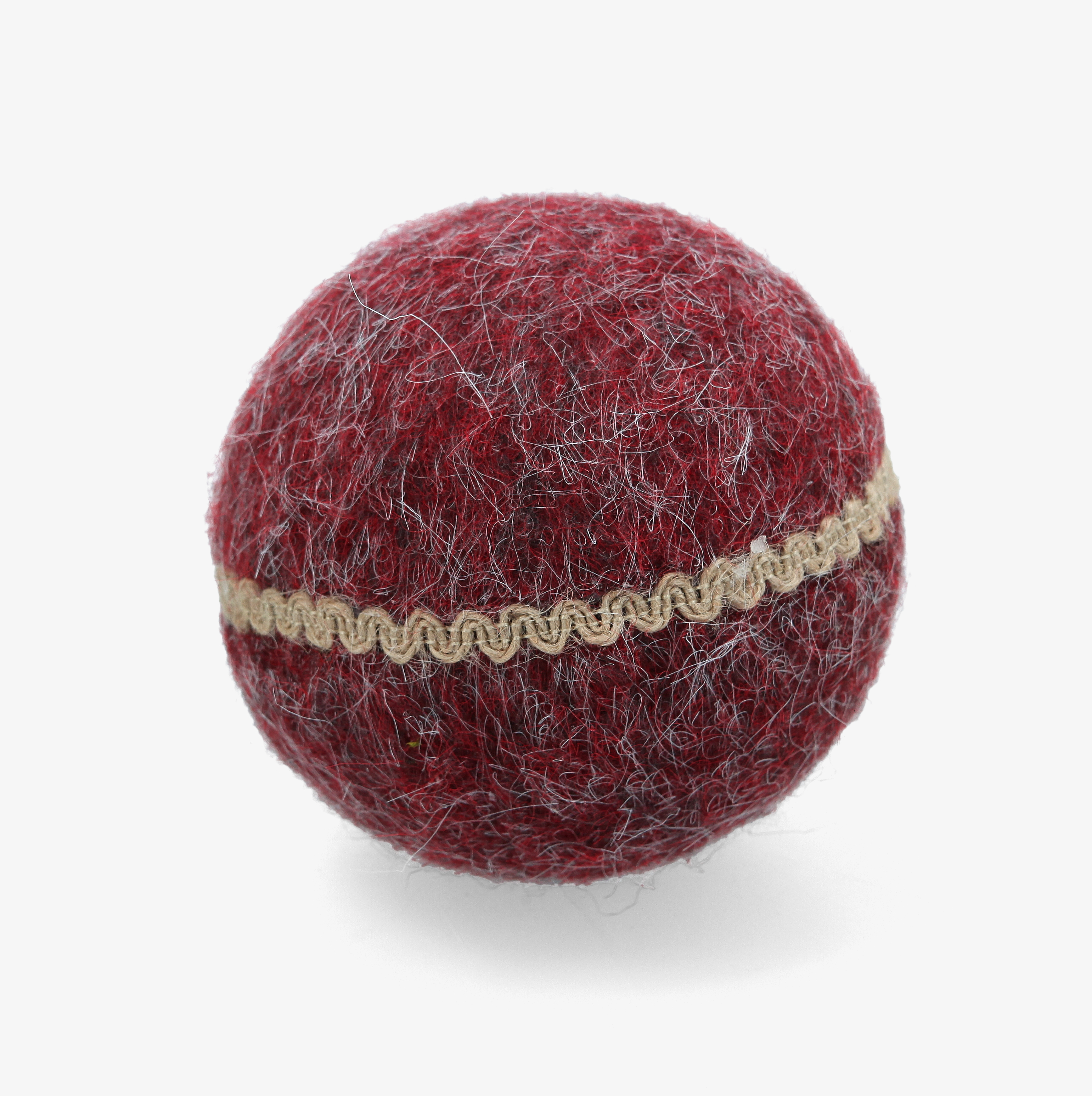 Bola de Navidad de fieltro roja 11x11cm
