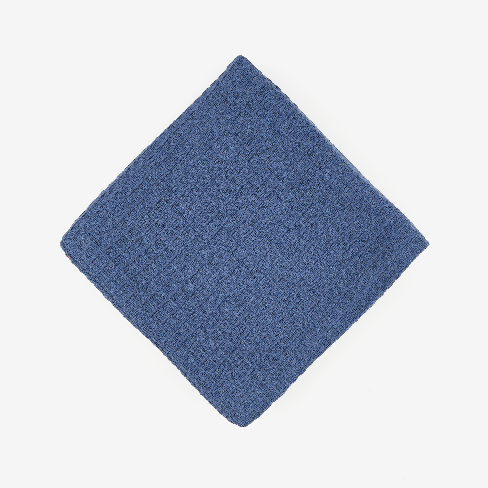 Funda de coj&iacute;n de algod&oacute;n azul Waffle 45x45cm