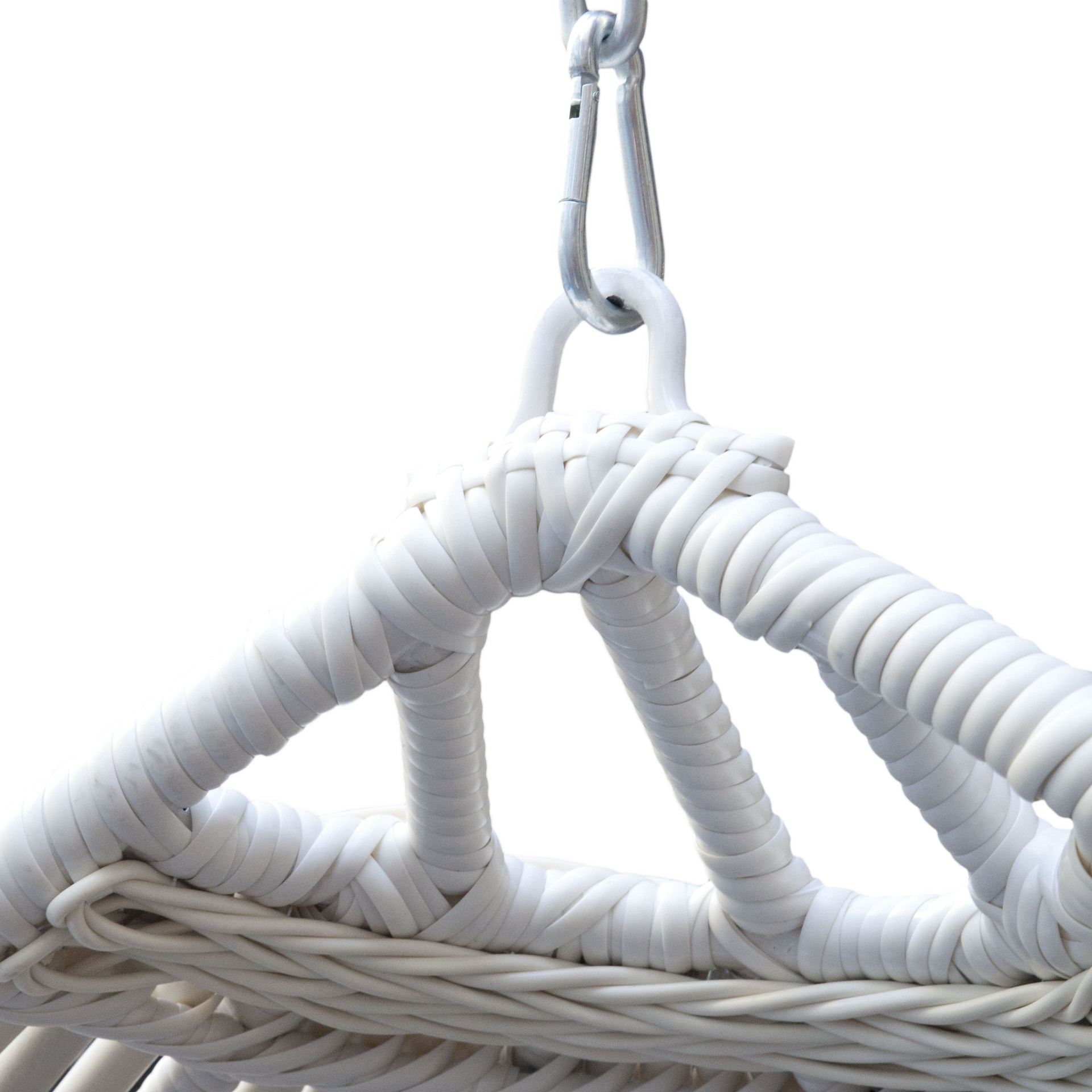 Sillón colgante blanco con cojín gris Summer 98x98x203 cm