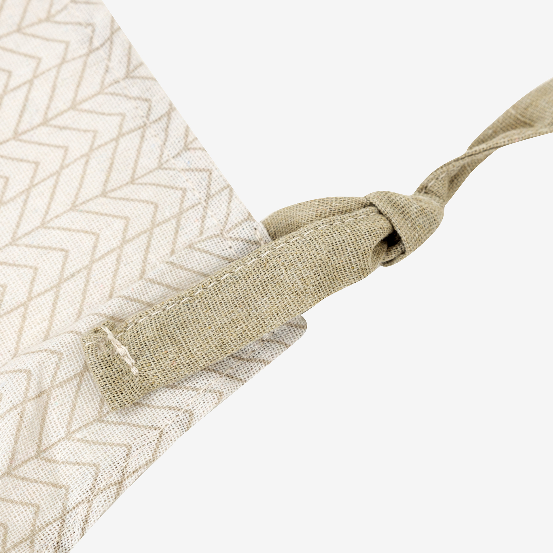 Delantal de algodón stripes beige 70x80cm