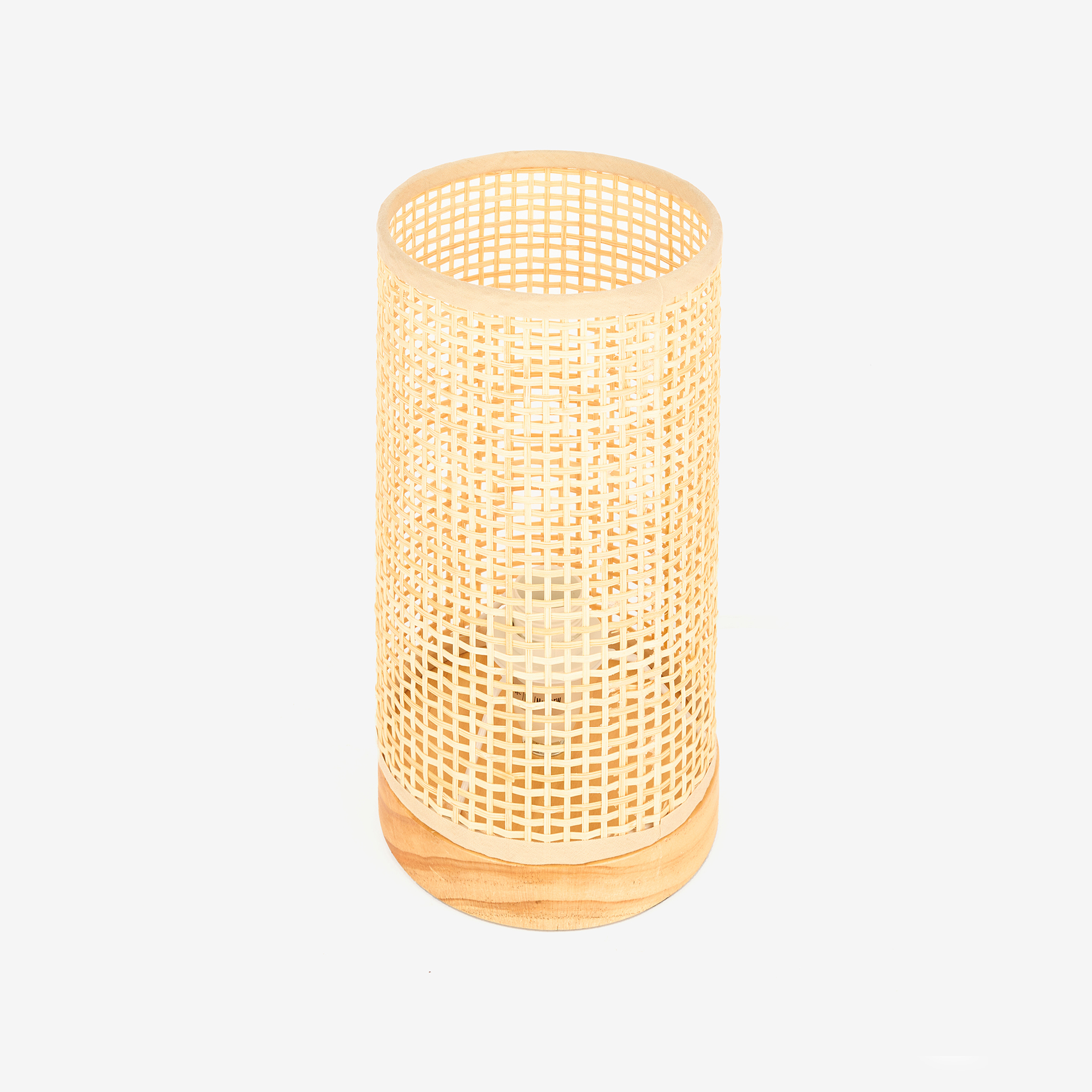 L&aacute;mpara de mesa de bamb&uacute; Lyn &Oslash;13X23cm