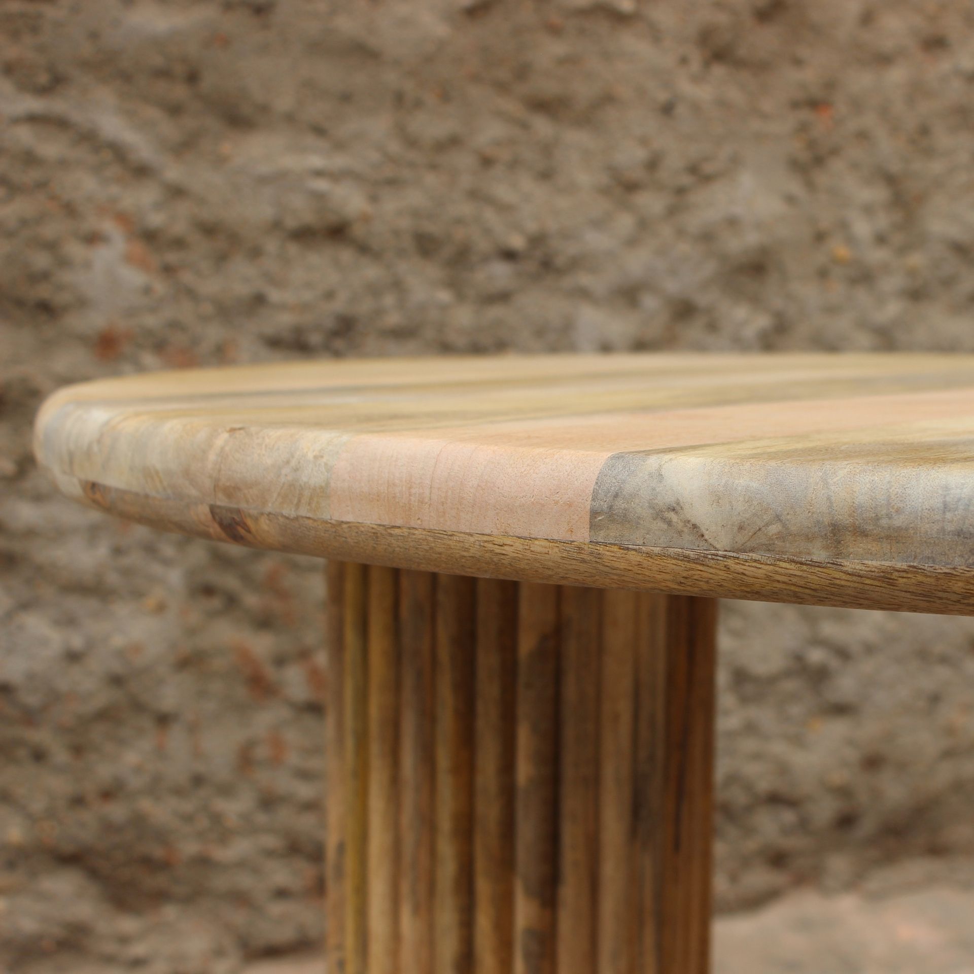 Mesa de comedor de madera de mango Singapur Ø120x76cm Clau&Chloe