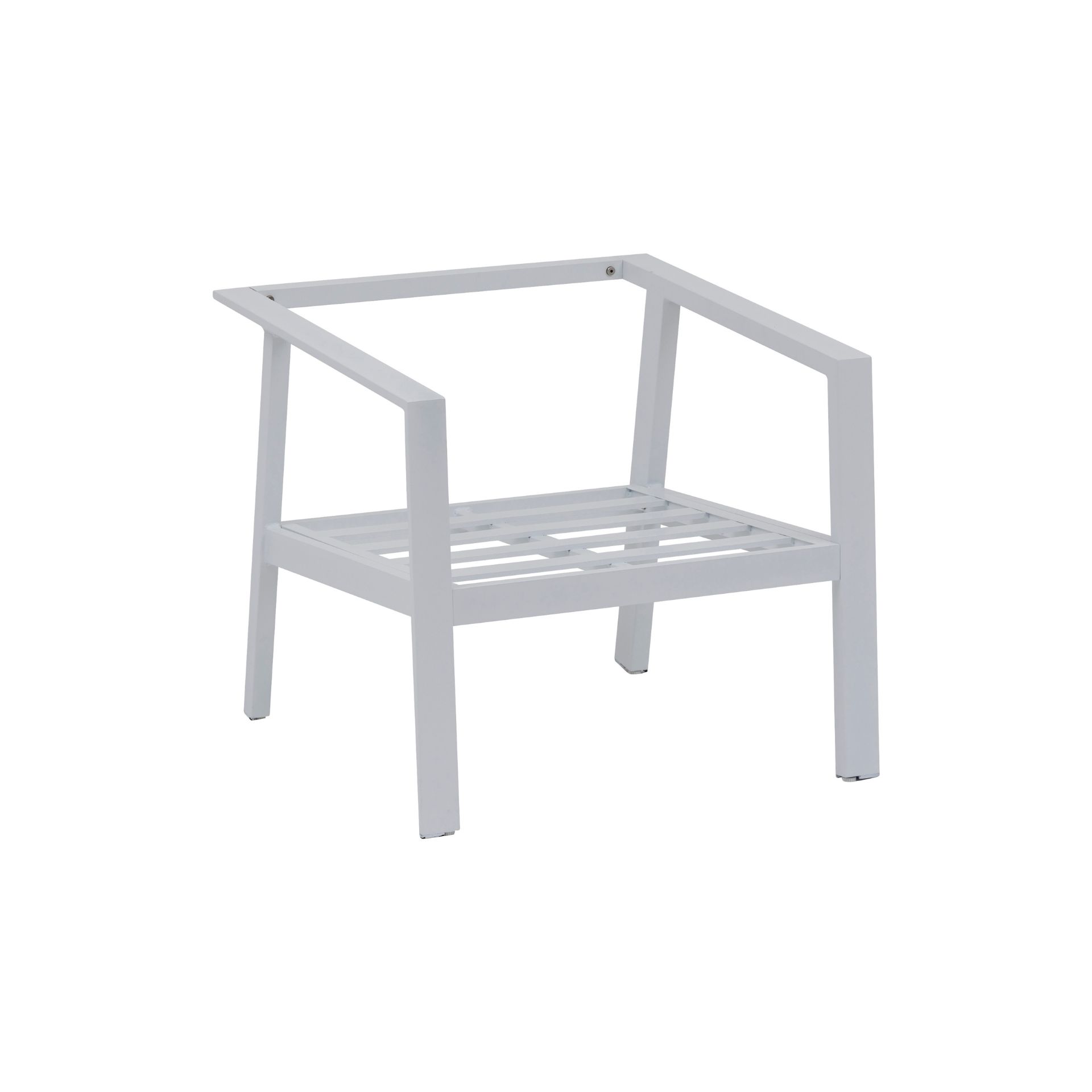 Set de jard&iacute;n de 4 piezas de aluminio blanco Eubea