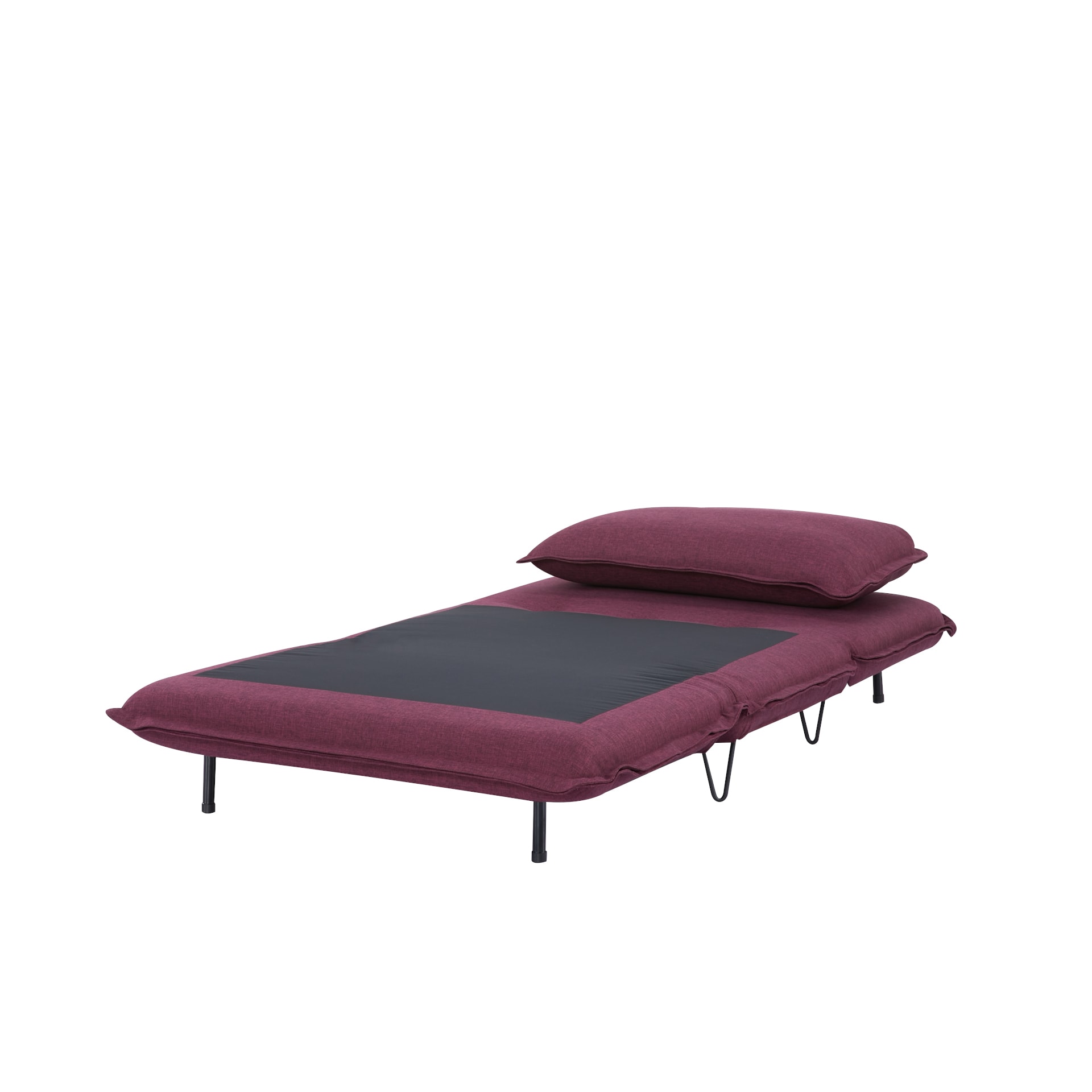 Sofa-cama individual burgundy 103x94x82cm Clau&Chloe