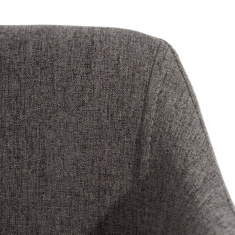 Set de 2 sillas de comedor con reposabrazos de metal gris Caleb 52x53x77cm