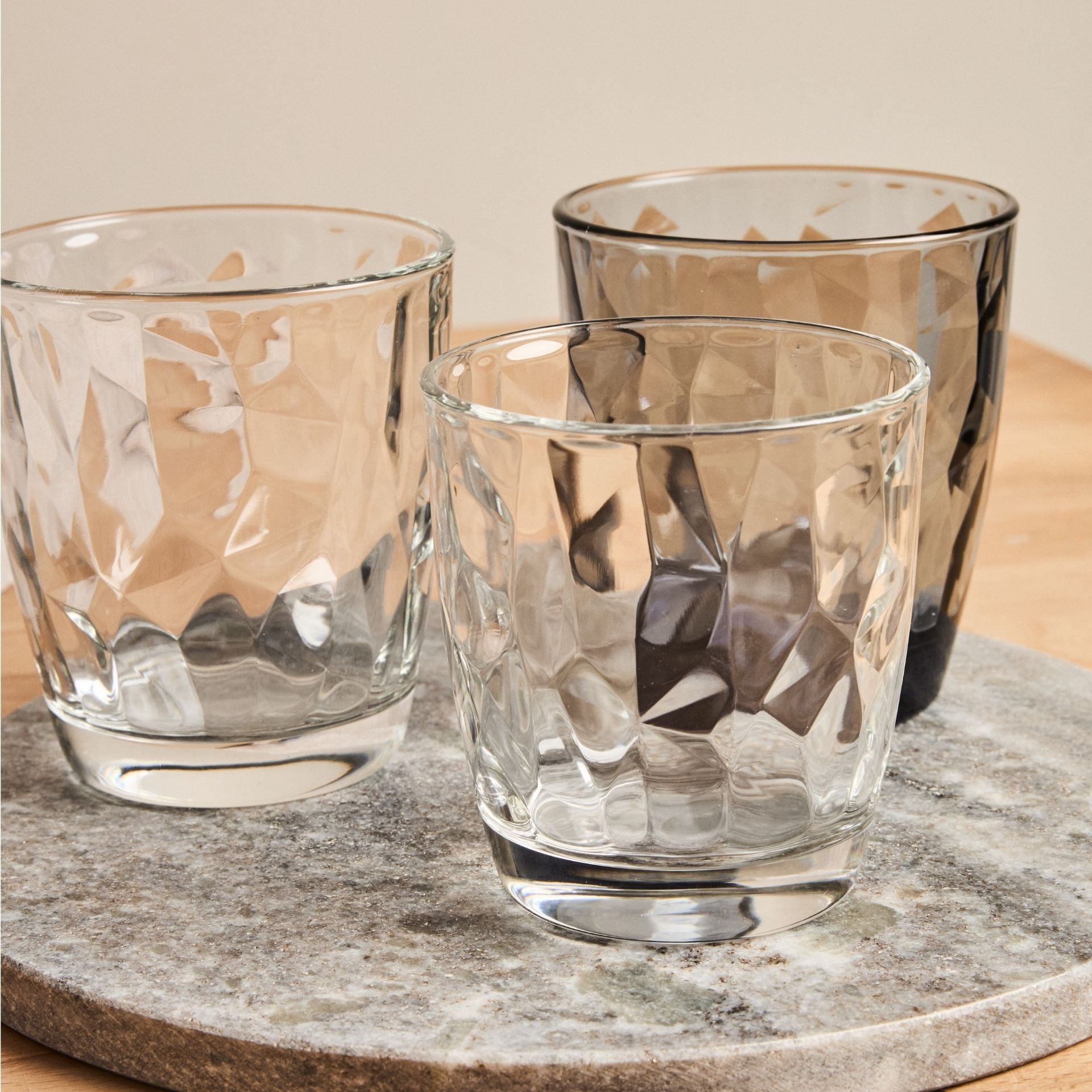 Vaso de agua de cristal transparente Diamond 30cl