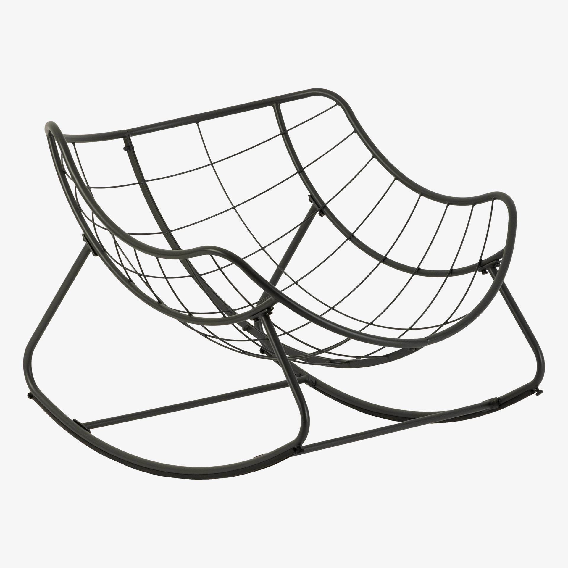 Mecedora de jard&iacute;n de acero grafito Paolux 96x109x83cm