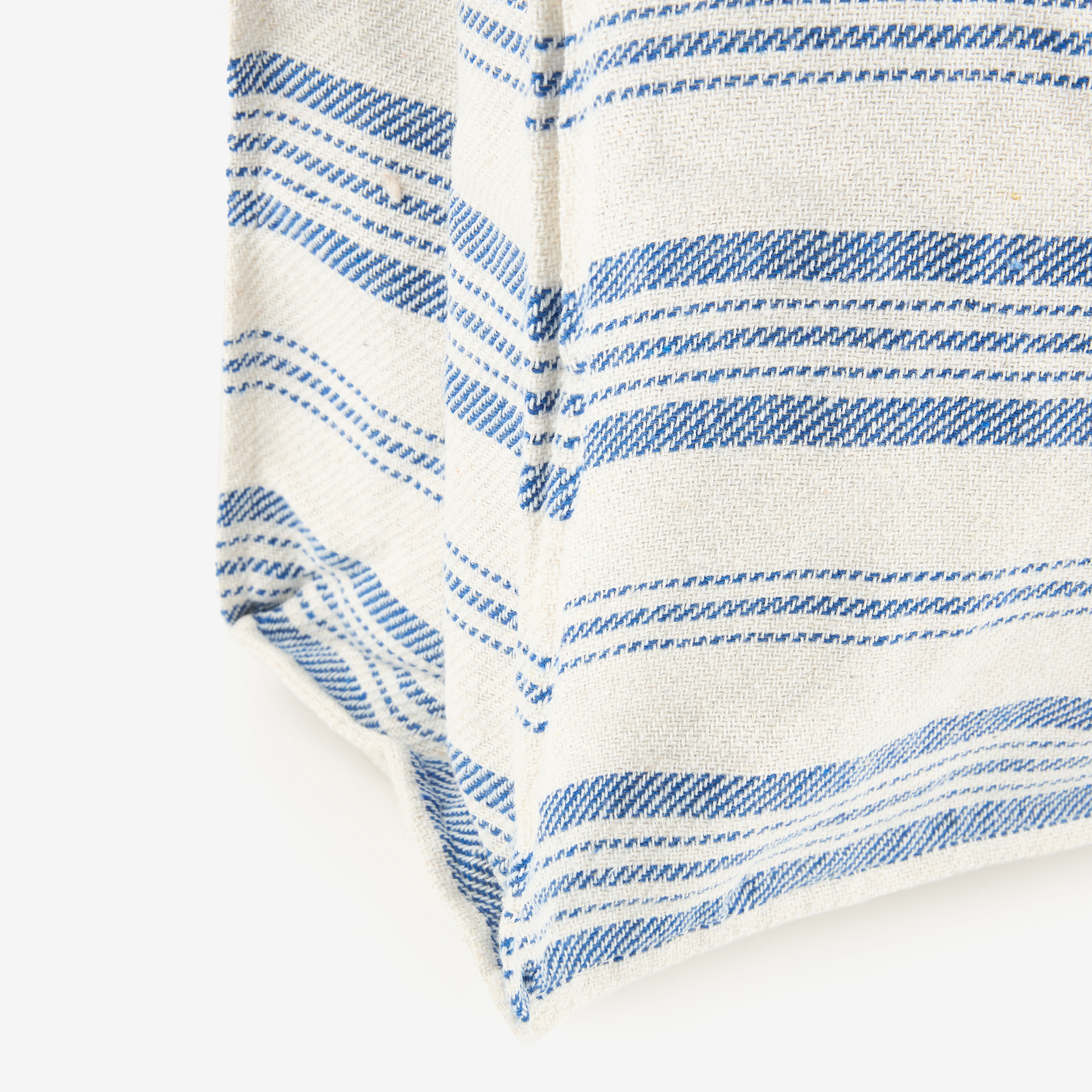 Bolso de algodón rayas azules Cervia 45x45x15cm