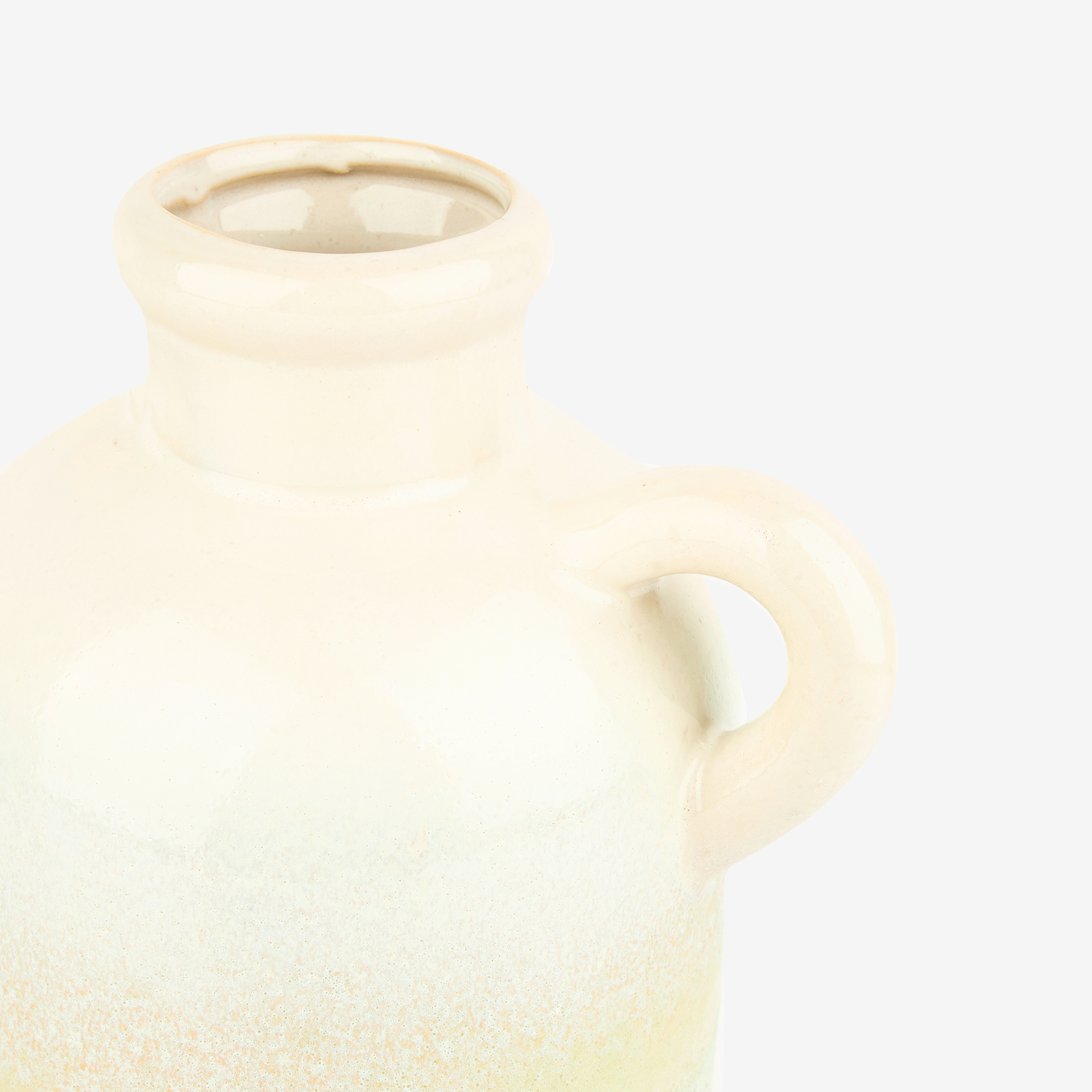 Jarrón de gres blanco Arys 15x13x27cm