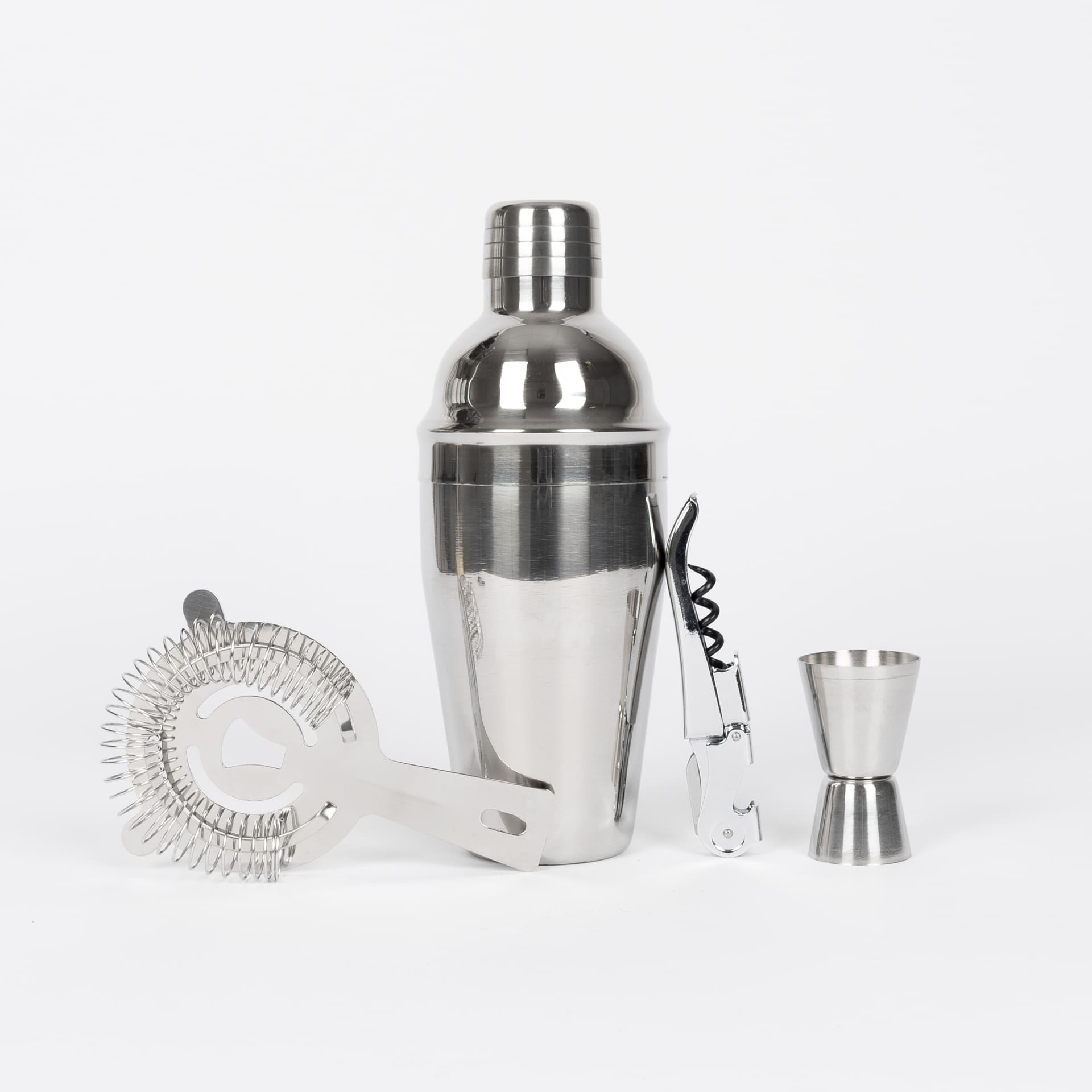 Set de 4 piezas de cocktail de acero inoxidable Shaker