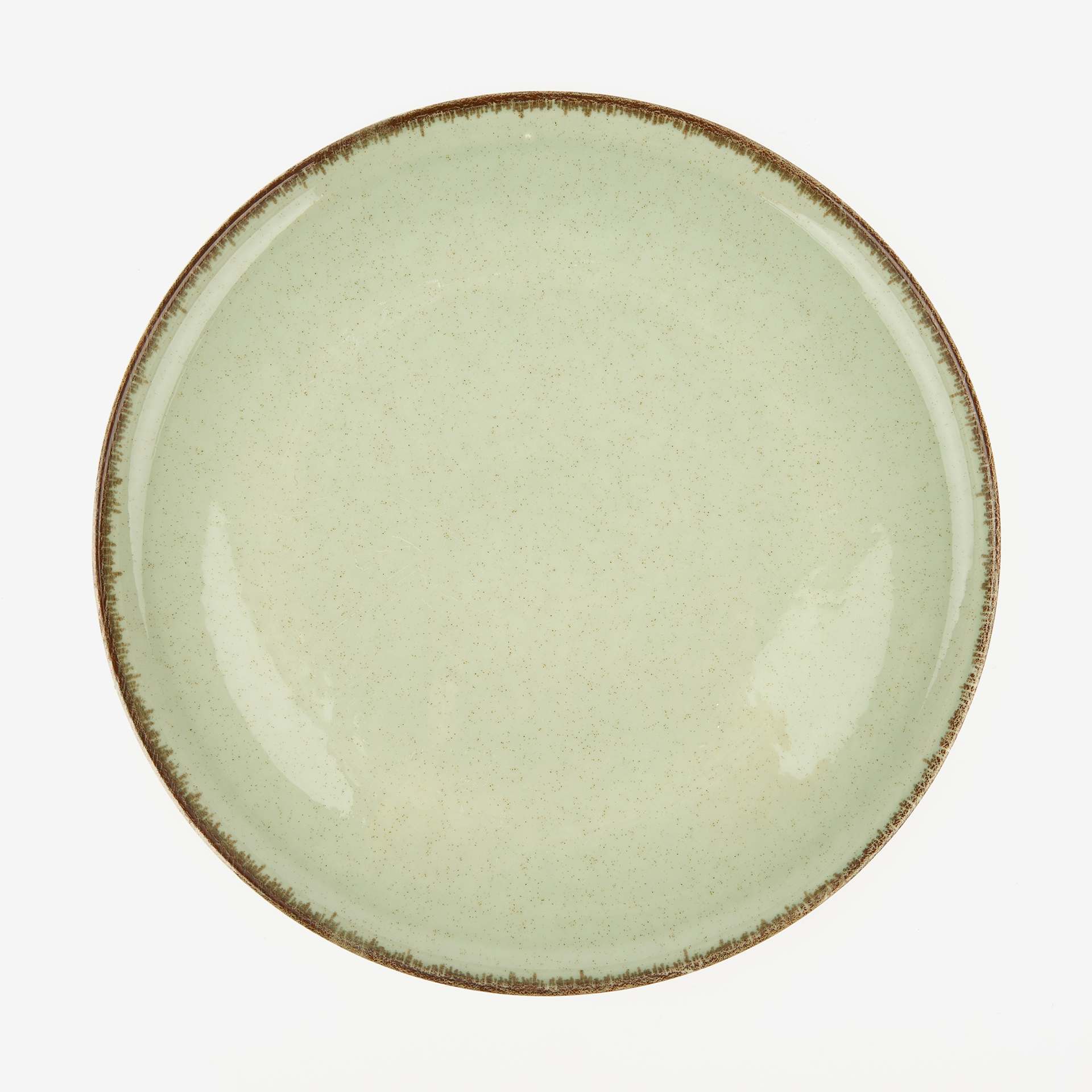 Plato llano de porcelana verde Olite &Oslash;27cm