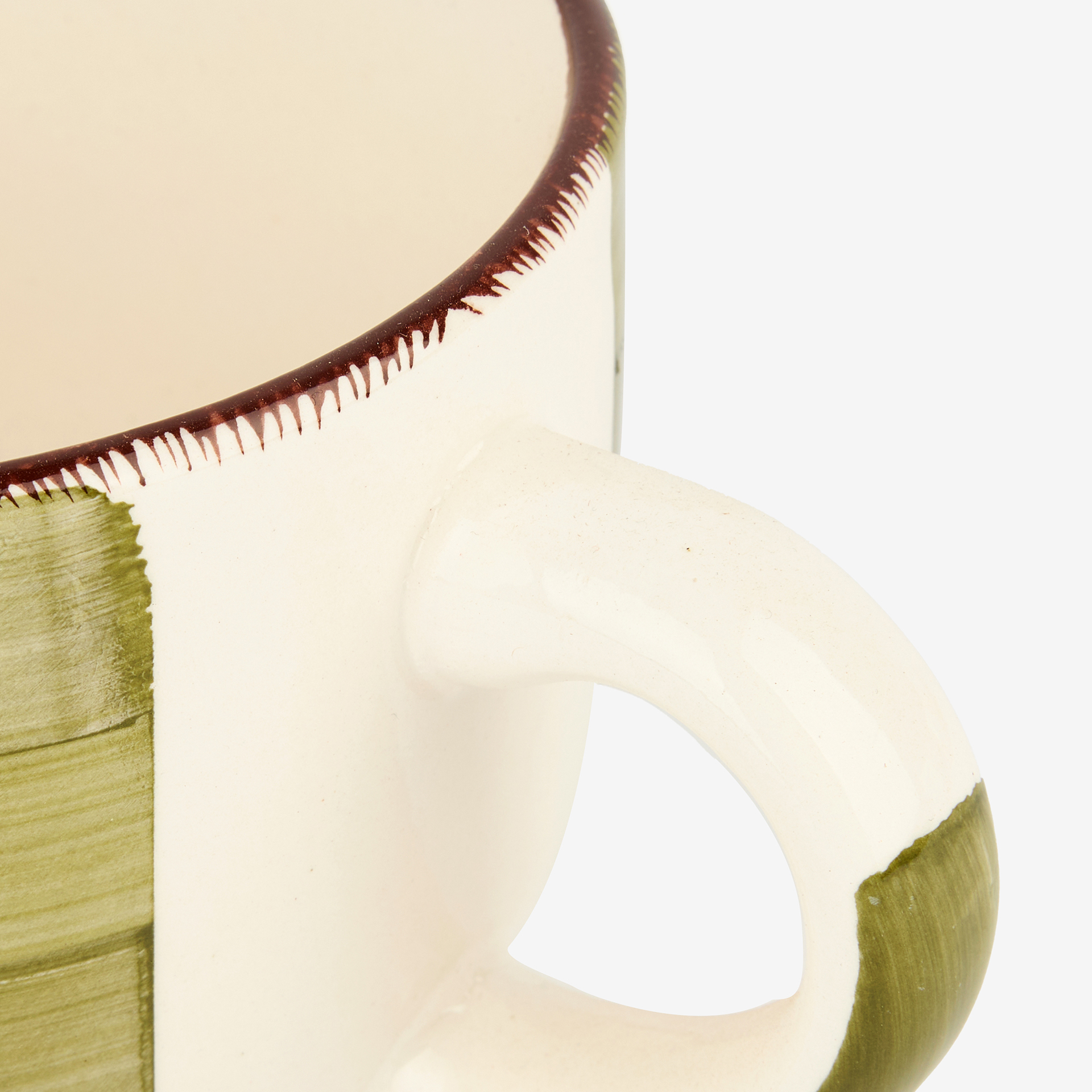 Taza jumbo de gres verde Bernal Ø8x11cm 43cl