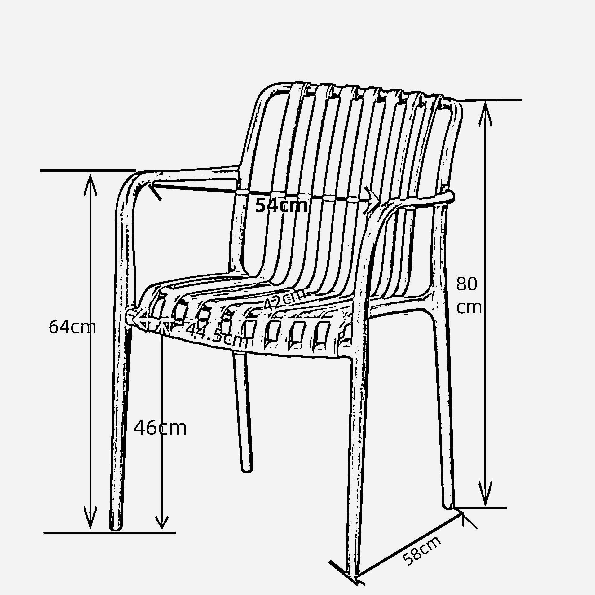 Silla de jard&iacute;n apilable de polipropileno crema Happel 59x55x81cm