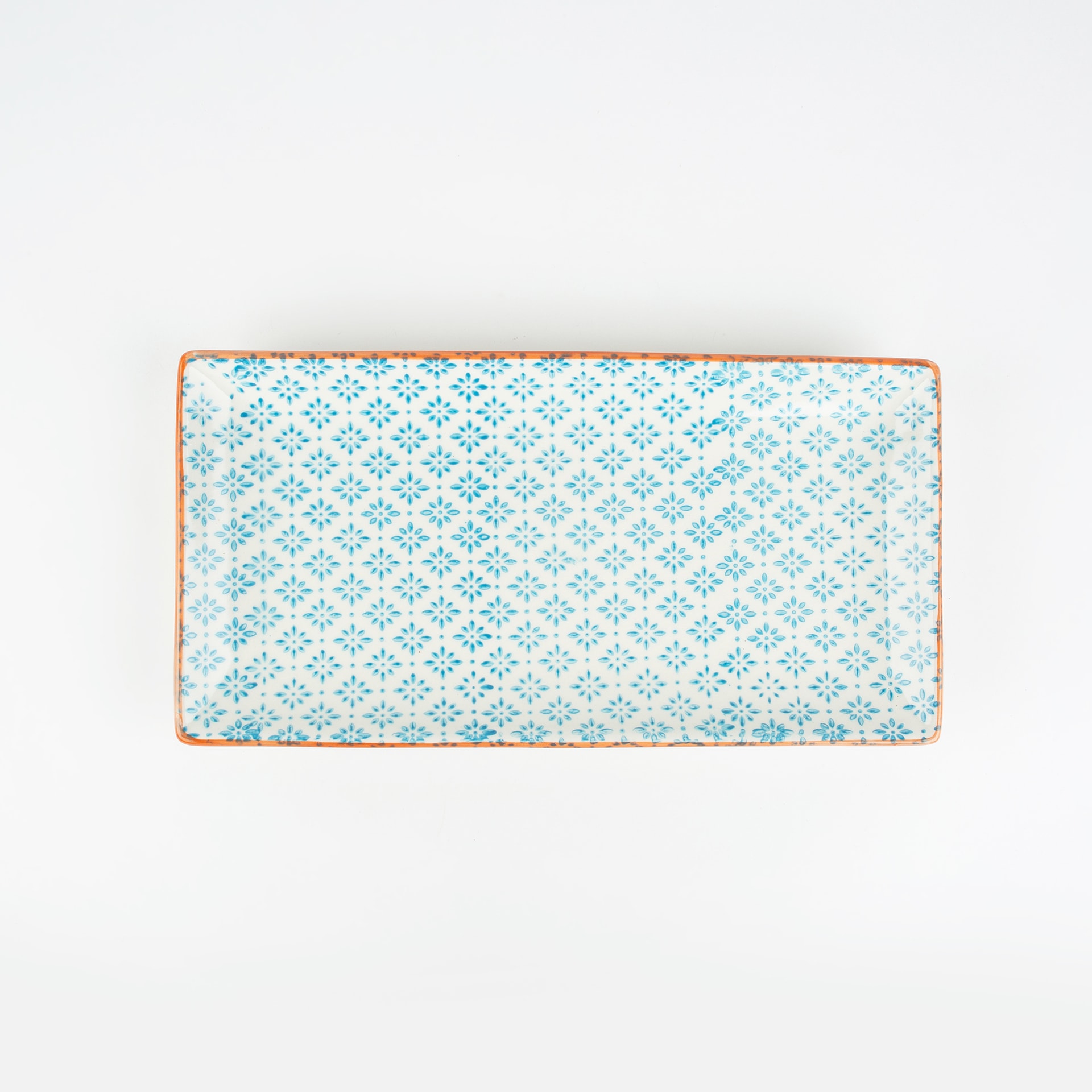 Fuente de porcelana azul Gita 25x13cm