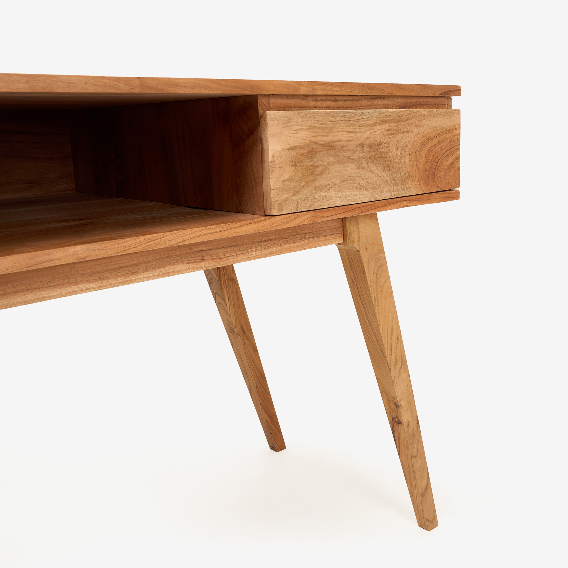 Escritorio de madera de acacia Deska 117x60x82cm