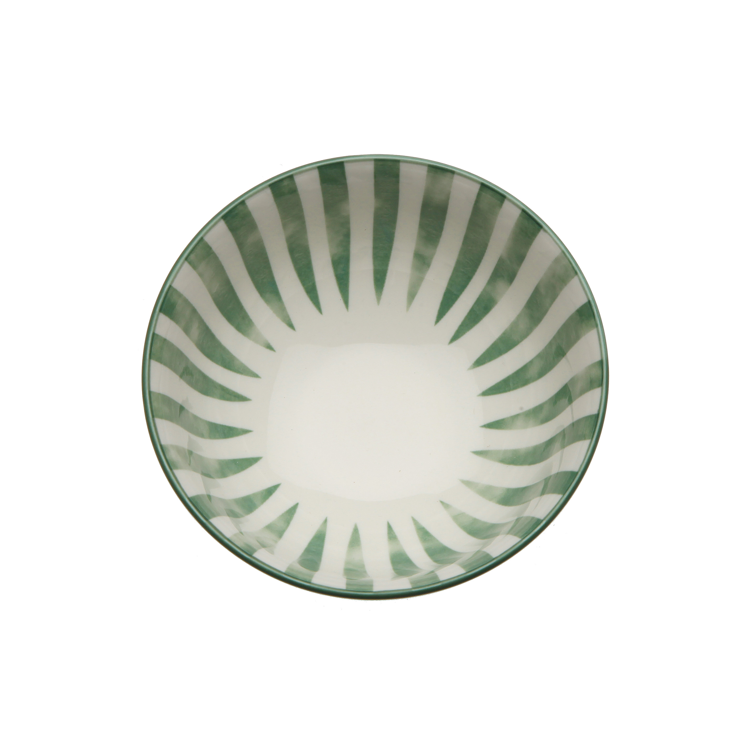Ensaladera cer&aacute;mica verde Lisa 22cm