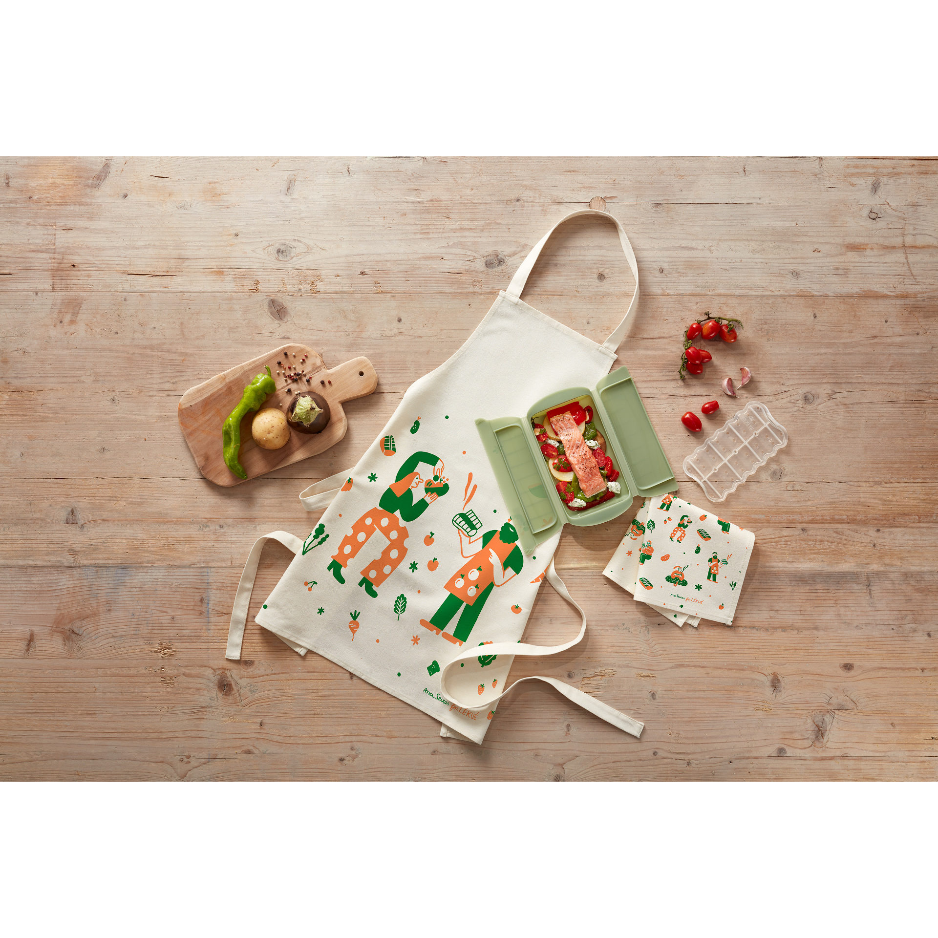 Kit de cocina con delantal y accesorios cocina Lékué