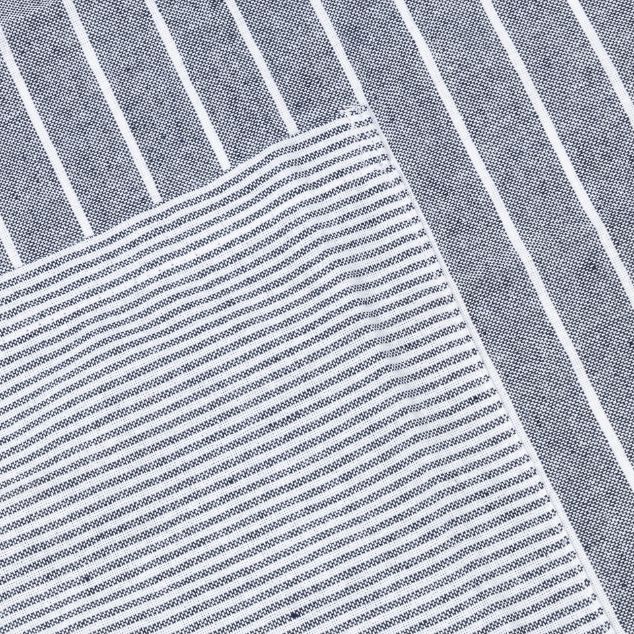 Delantal de algodón con rayas azules Midson 60x80cm