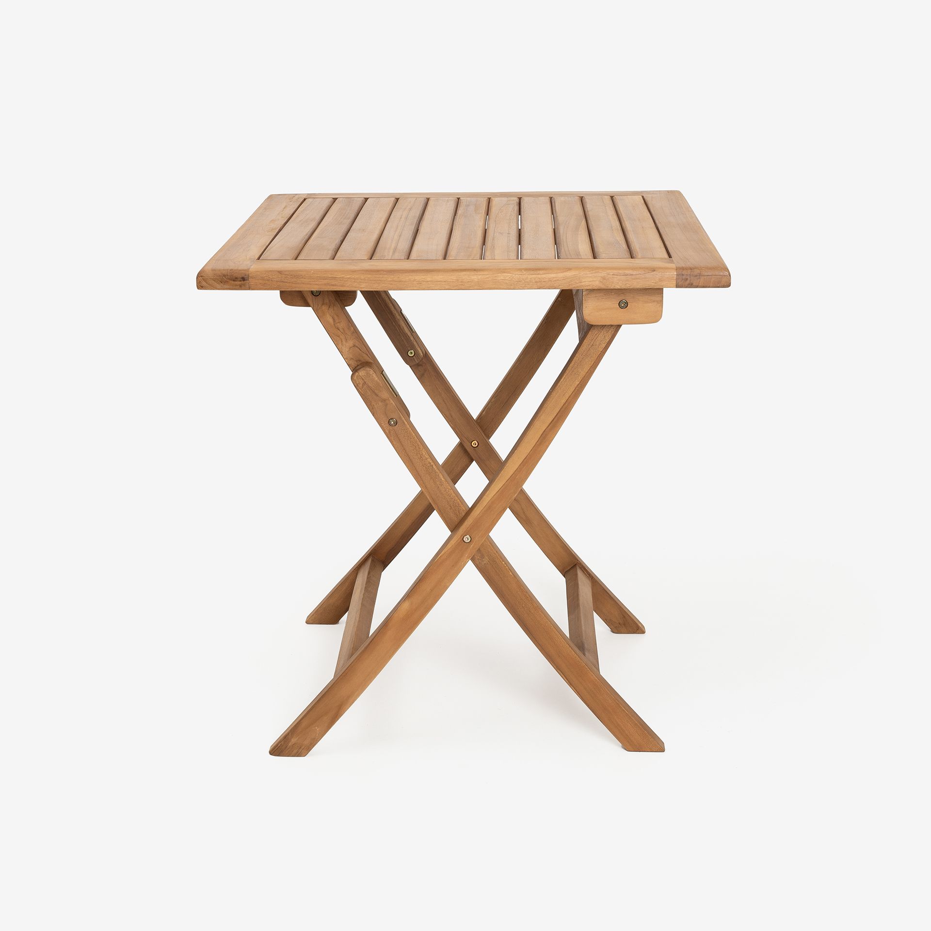 Mesa cuadrada de madera de teca 70x70x75cm