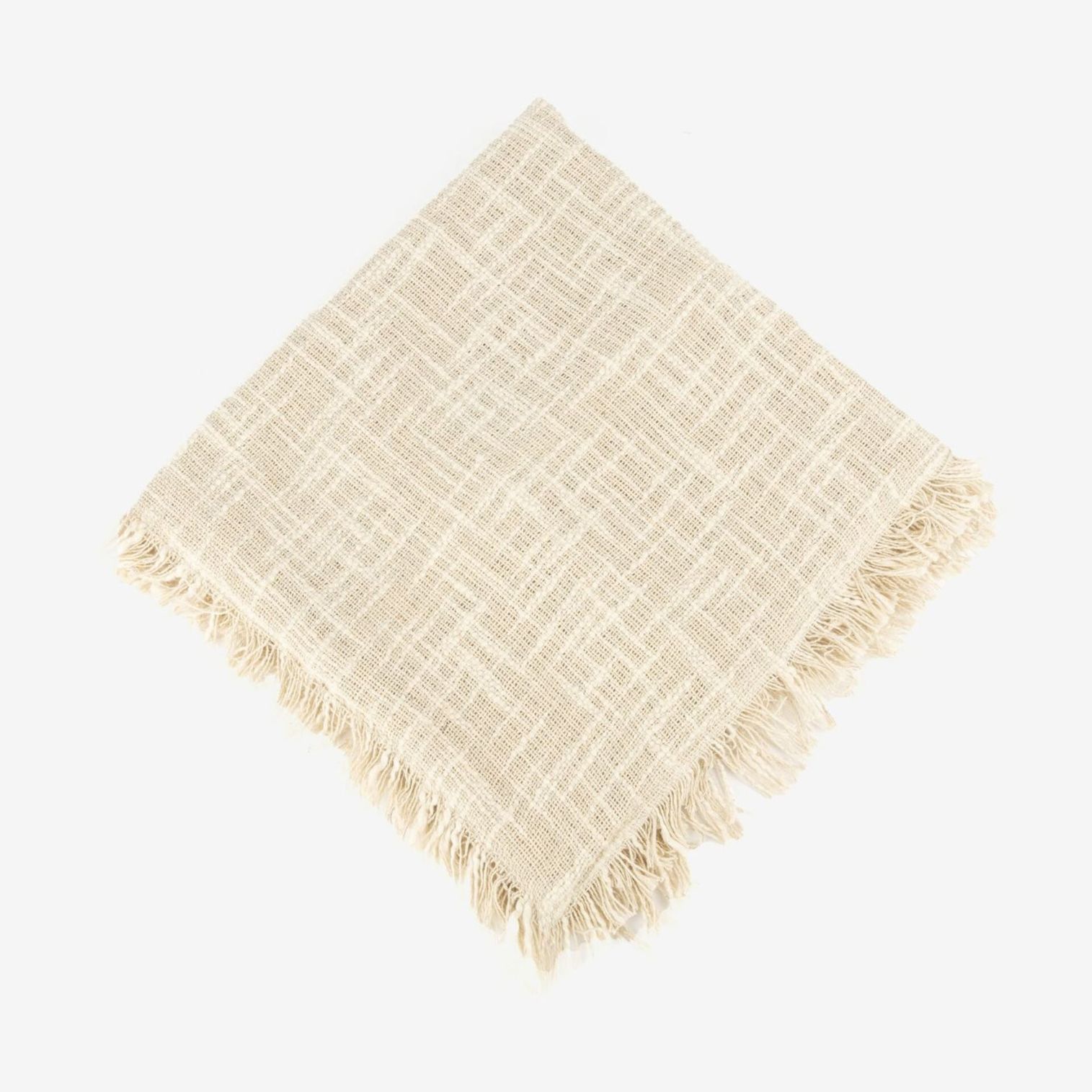 Funda de cojín de algodón con flecos Cuzco 60x60cm