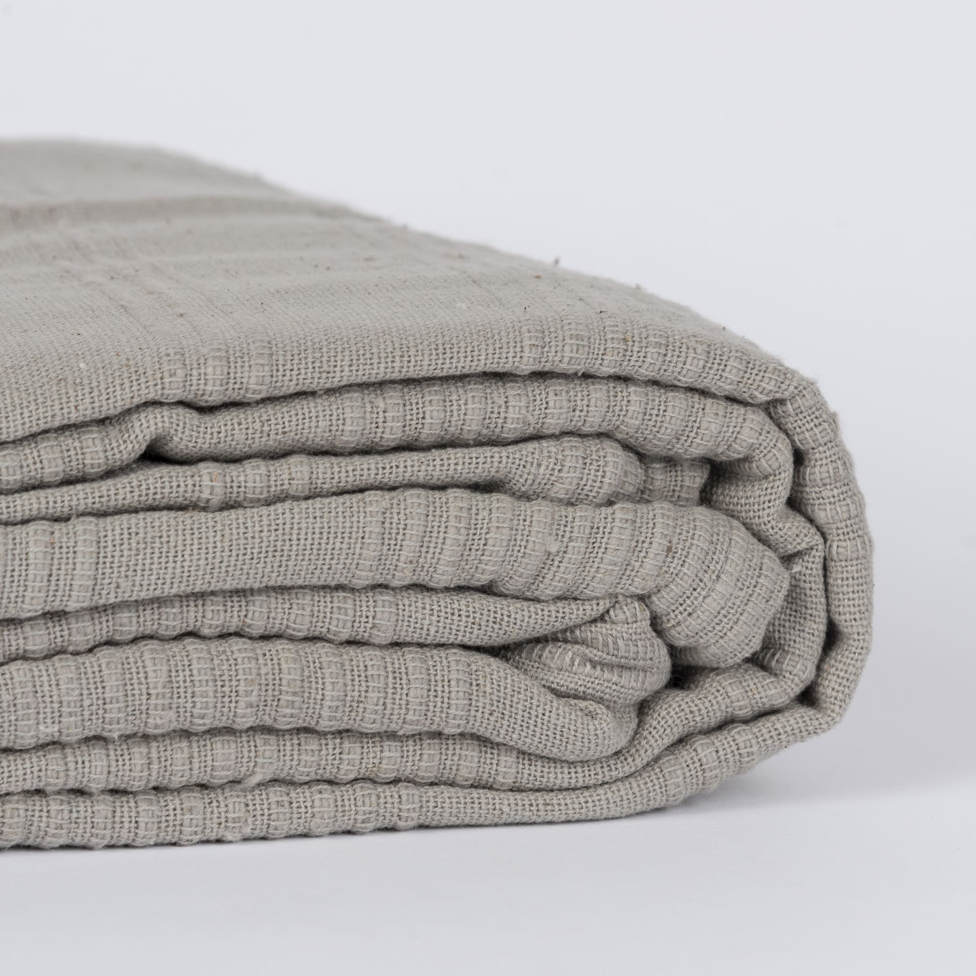 Colcha de algod&oacute;n gris Siva 240x250cm