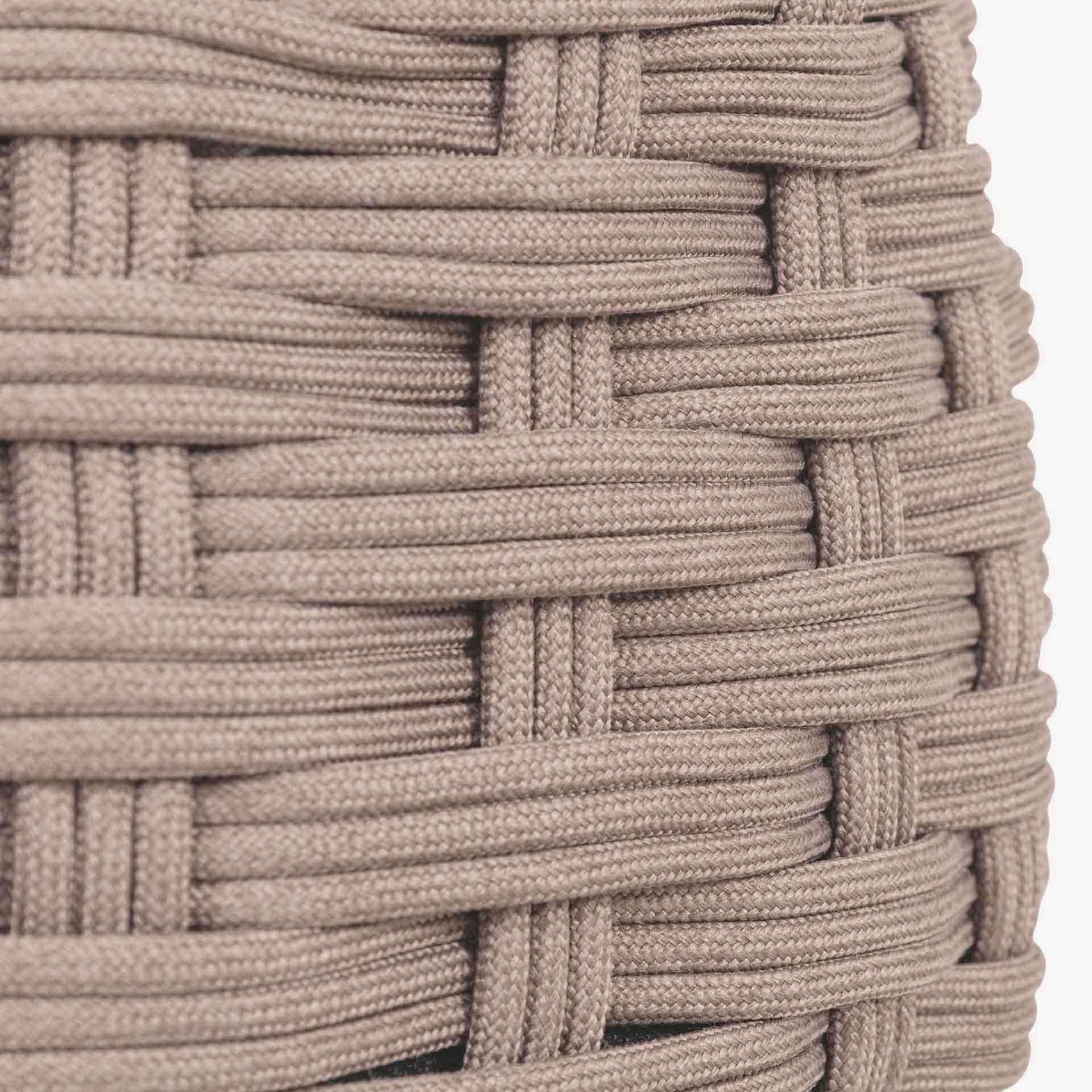 Puff de jard&iacute;n de aluminio caoba Obira &Oslash;49x38cm