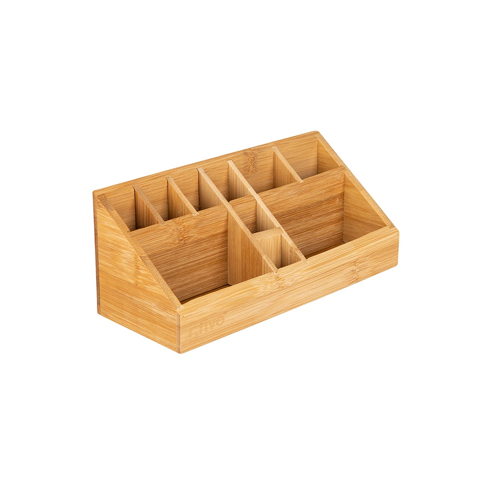 Organizador para cosméticos de bambú 23x9cm