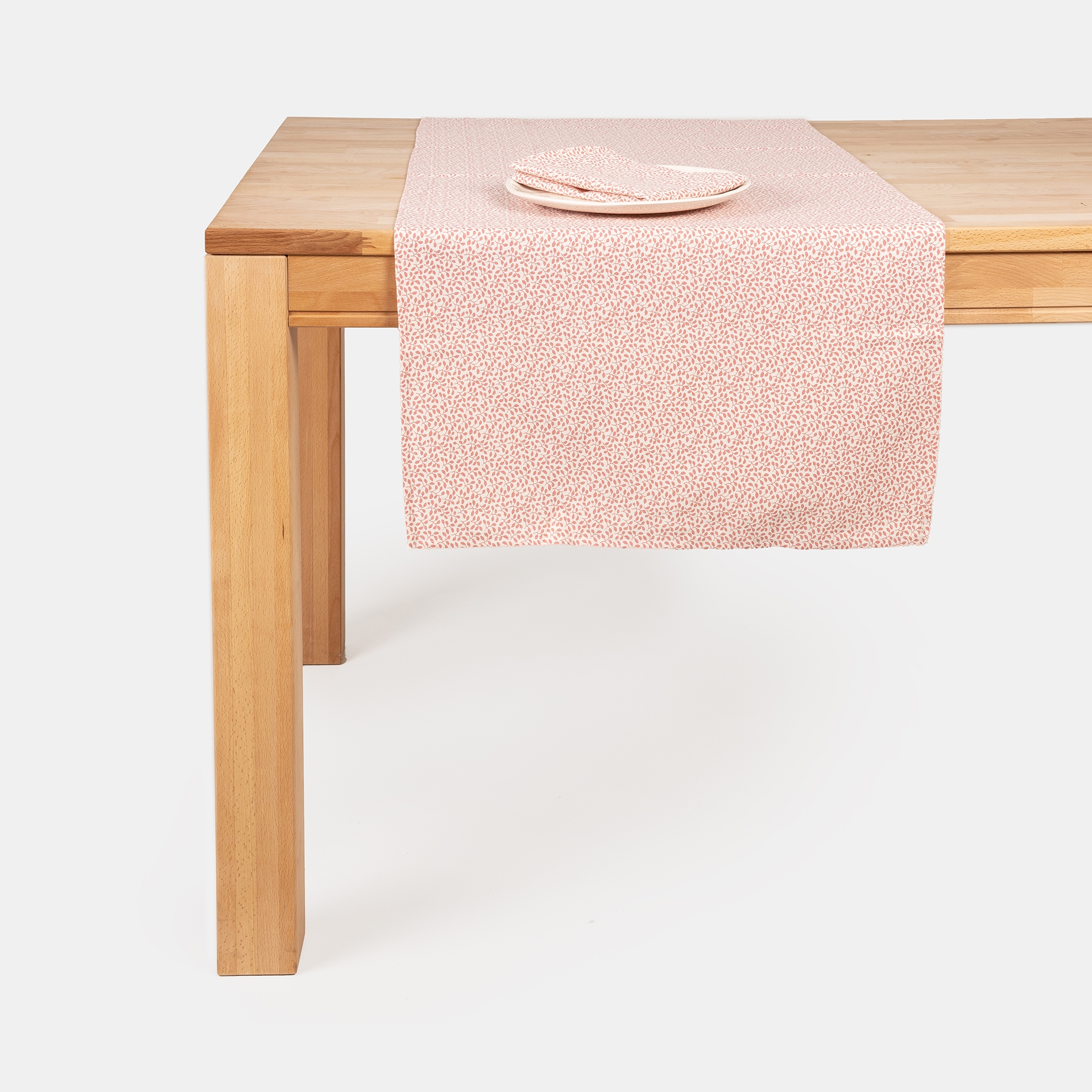 Camino de mesa de algodón reciclado Pinada 55x140cm