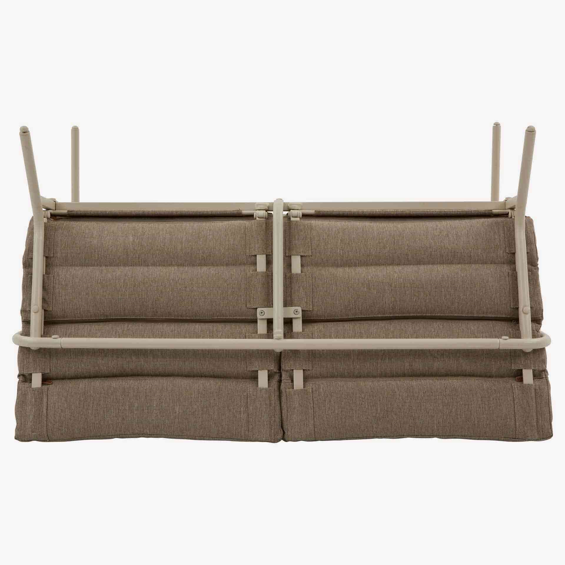 Conjunto de jard&iacute;n para 4 personas de acero crema Solani