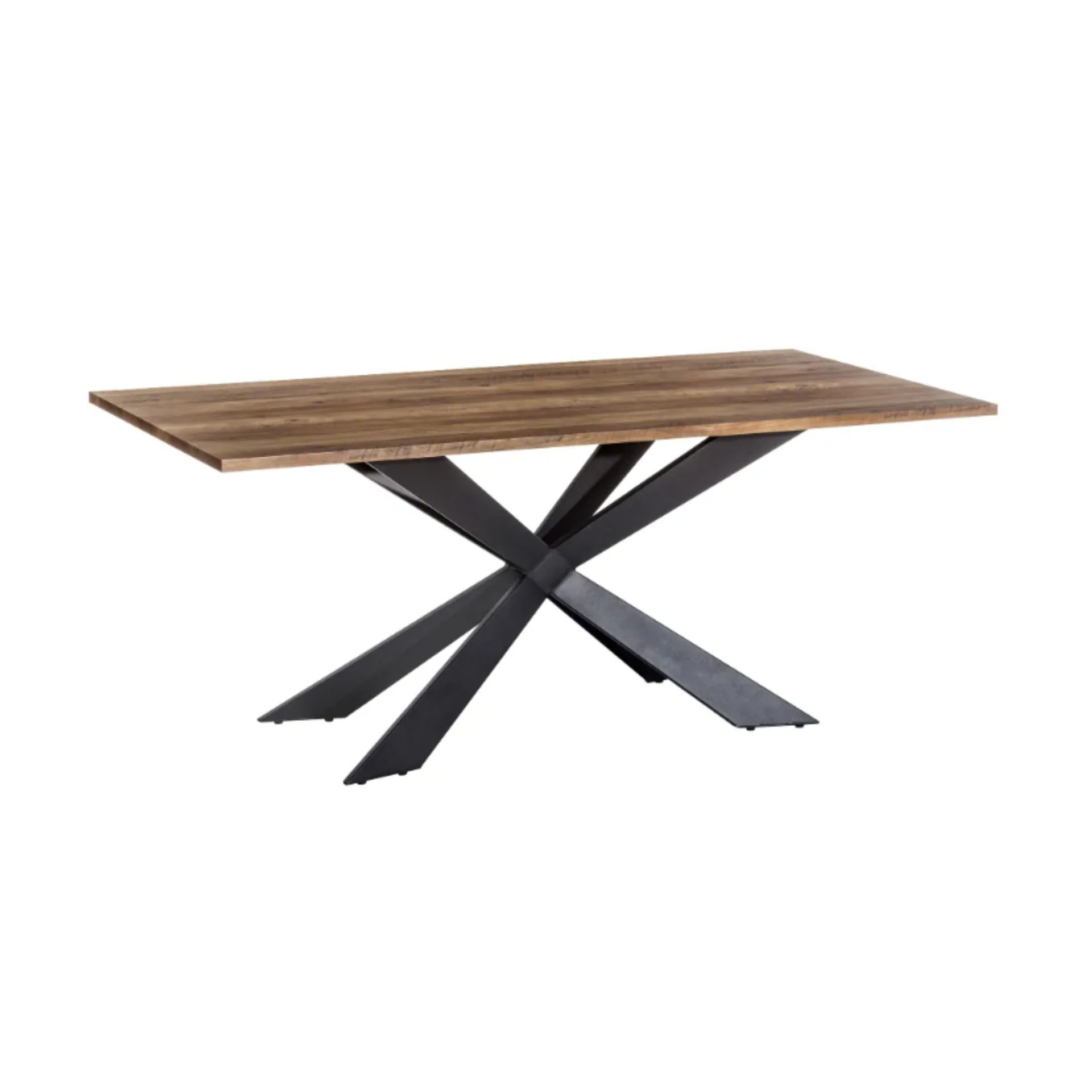 Mesa de comedor de madera MDF y metal 180x93x75cm