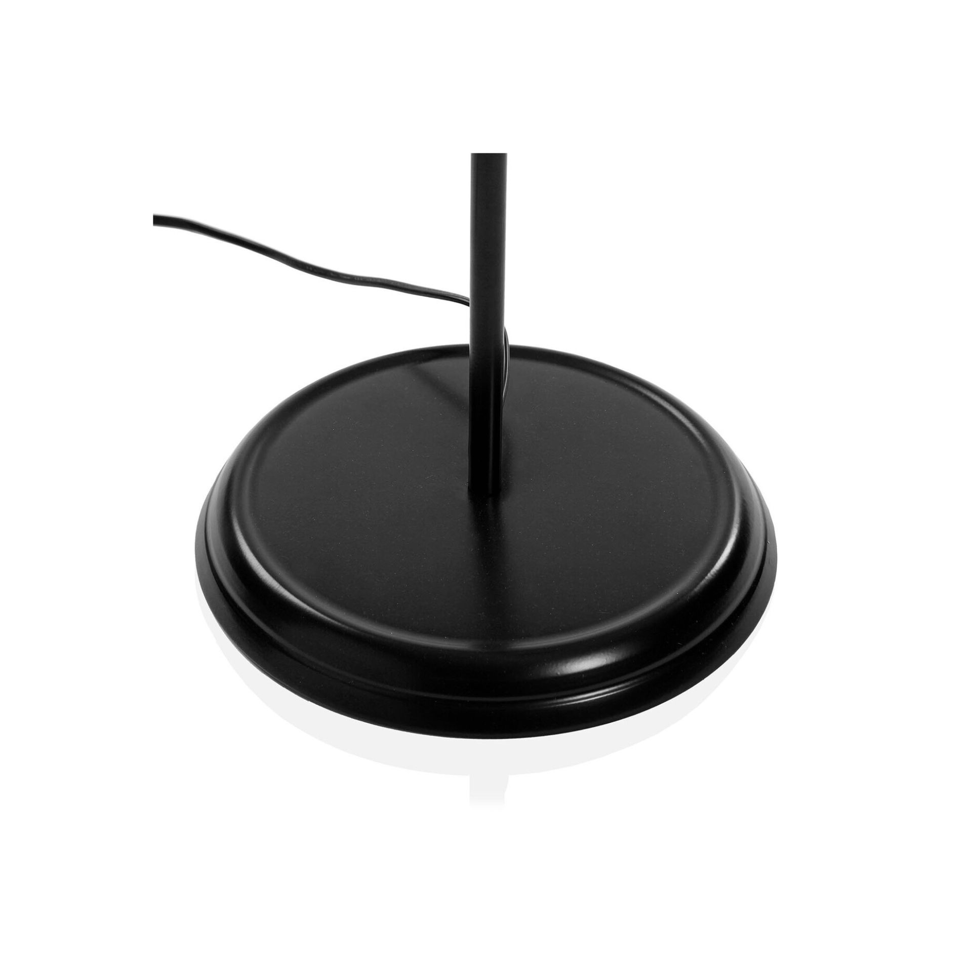 Lámpara de pie de metal negra Emma 137cm