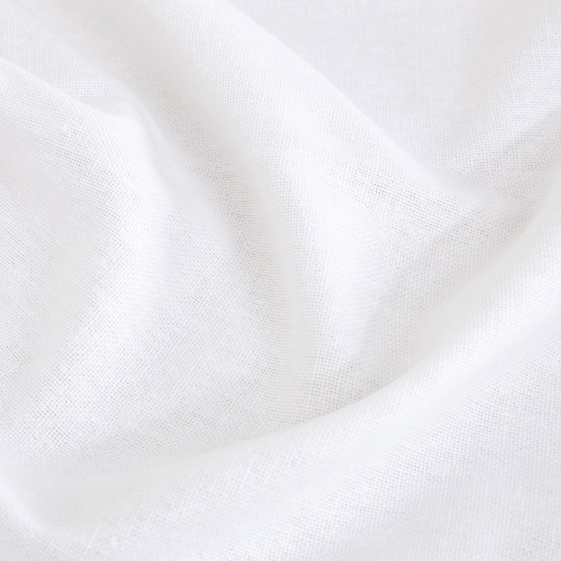 Mantel de algod&oacute;n y lino blanco 145x150cm