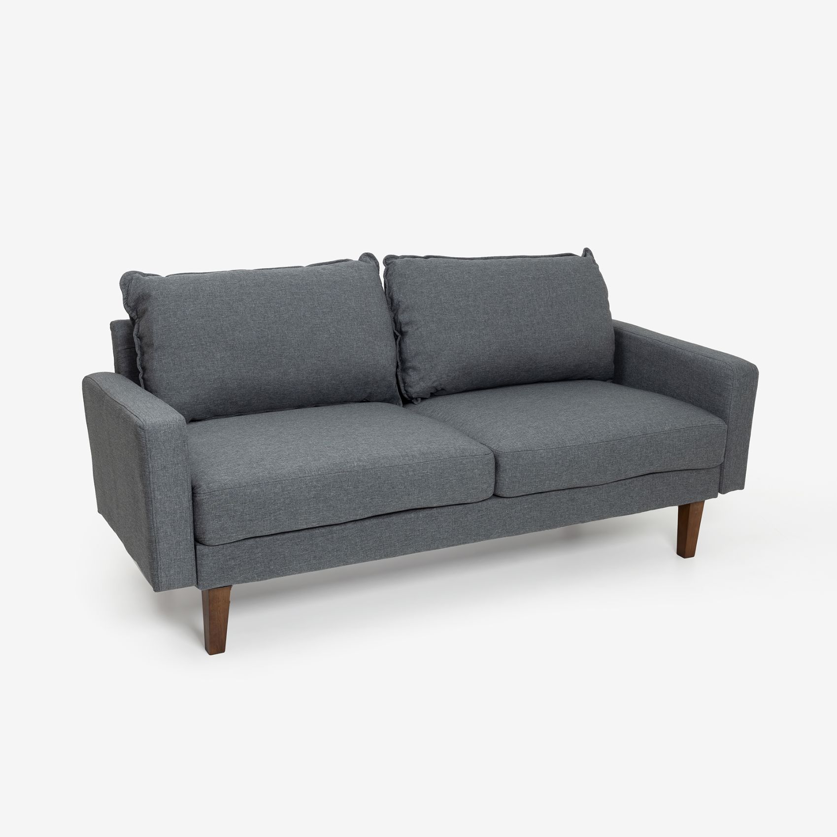 Sofá de 2 plazas de lino gris Padua 178x84,5x83cm